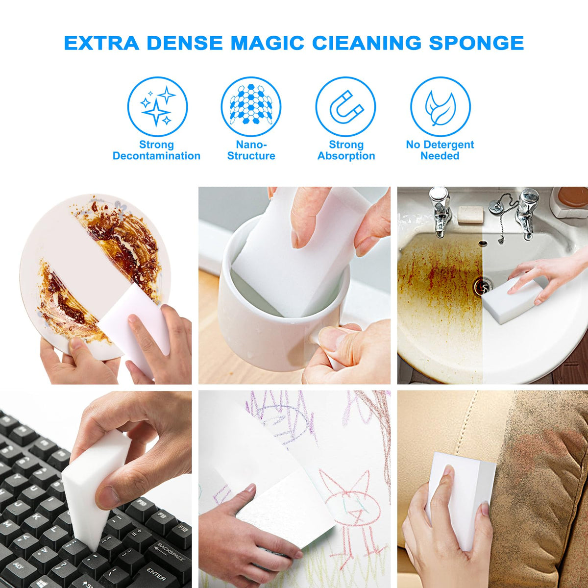 10Pack Melamine Sponges for Multi (10 Count)