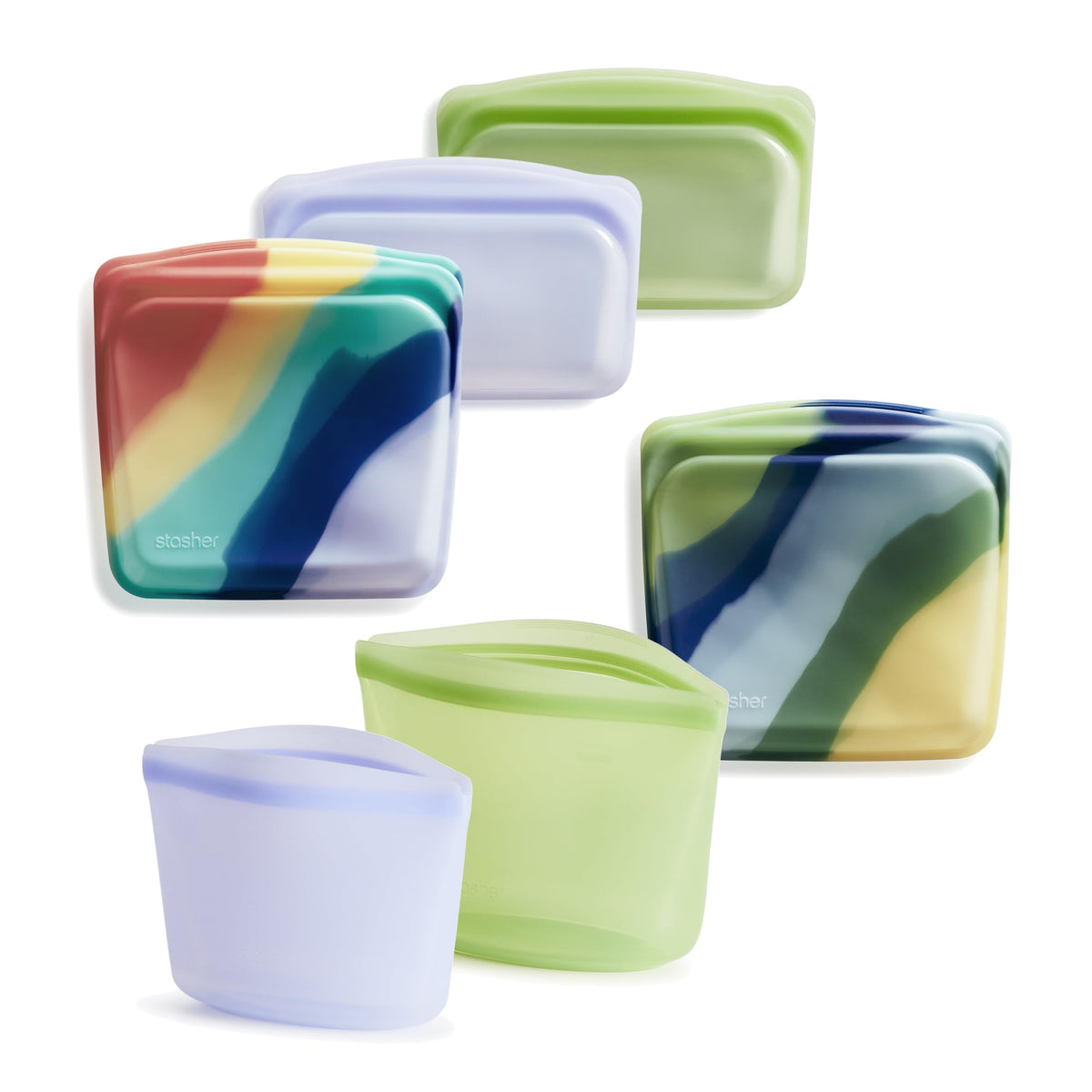 Silicone Reusable Food Storage Bags (6 Count)