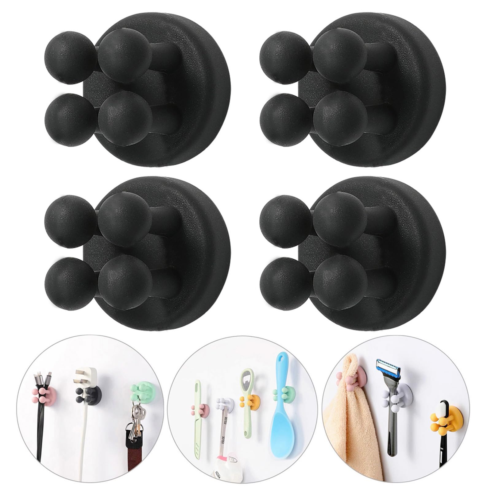 Razor Holder for Shower Hooks (4 Count)