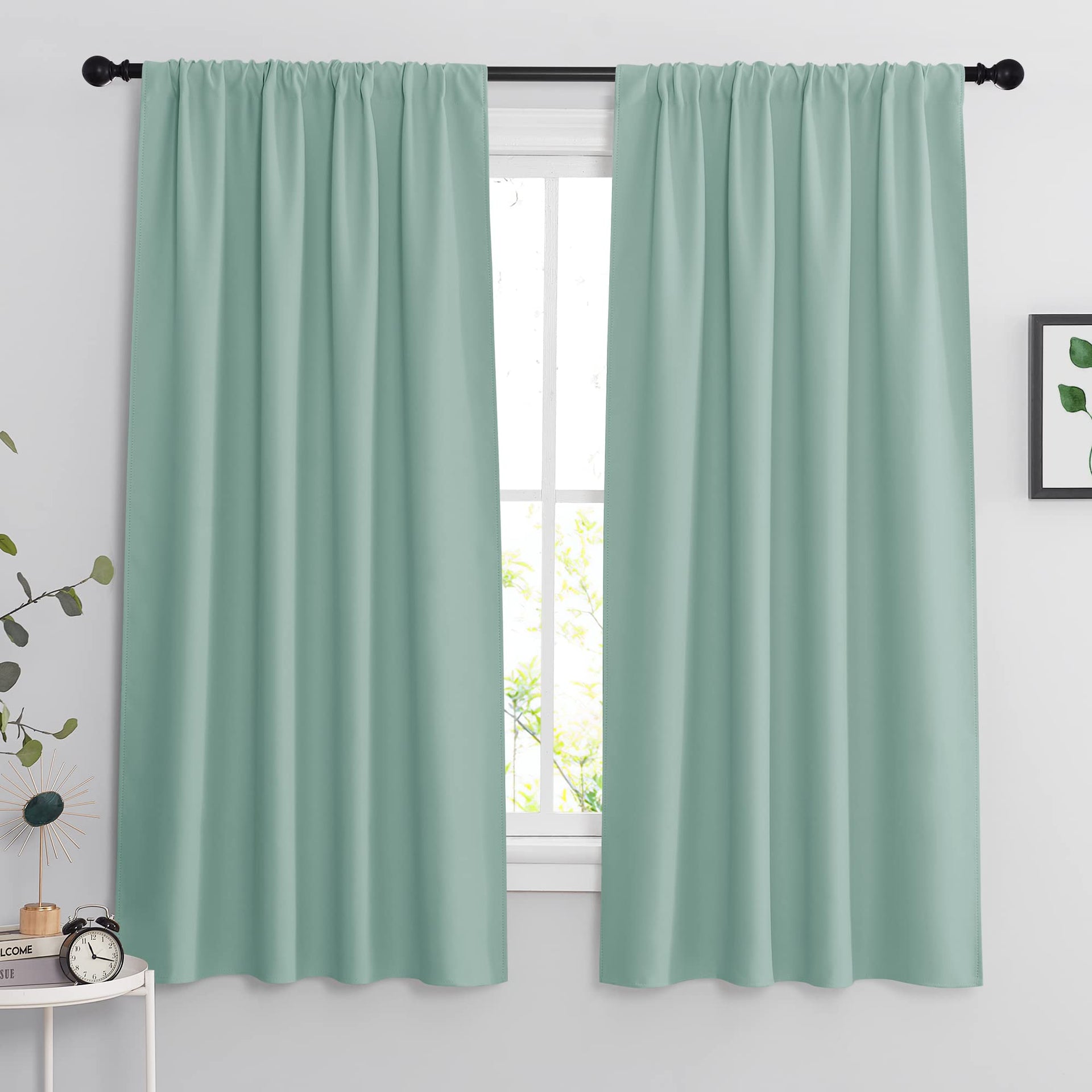 Blackout Curtains for Bedroom Living Room Nursery 63 inches Long