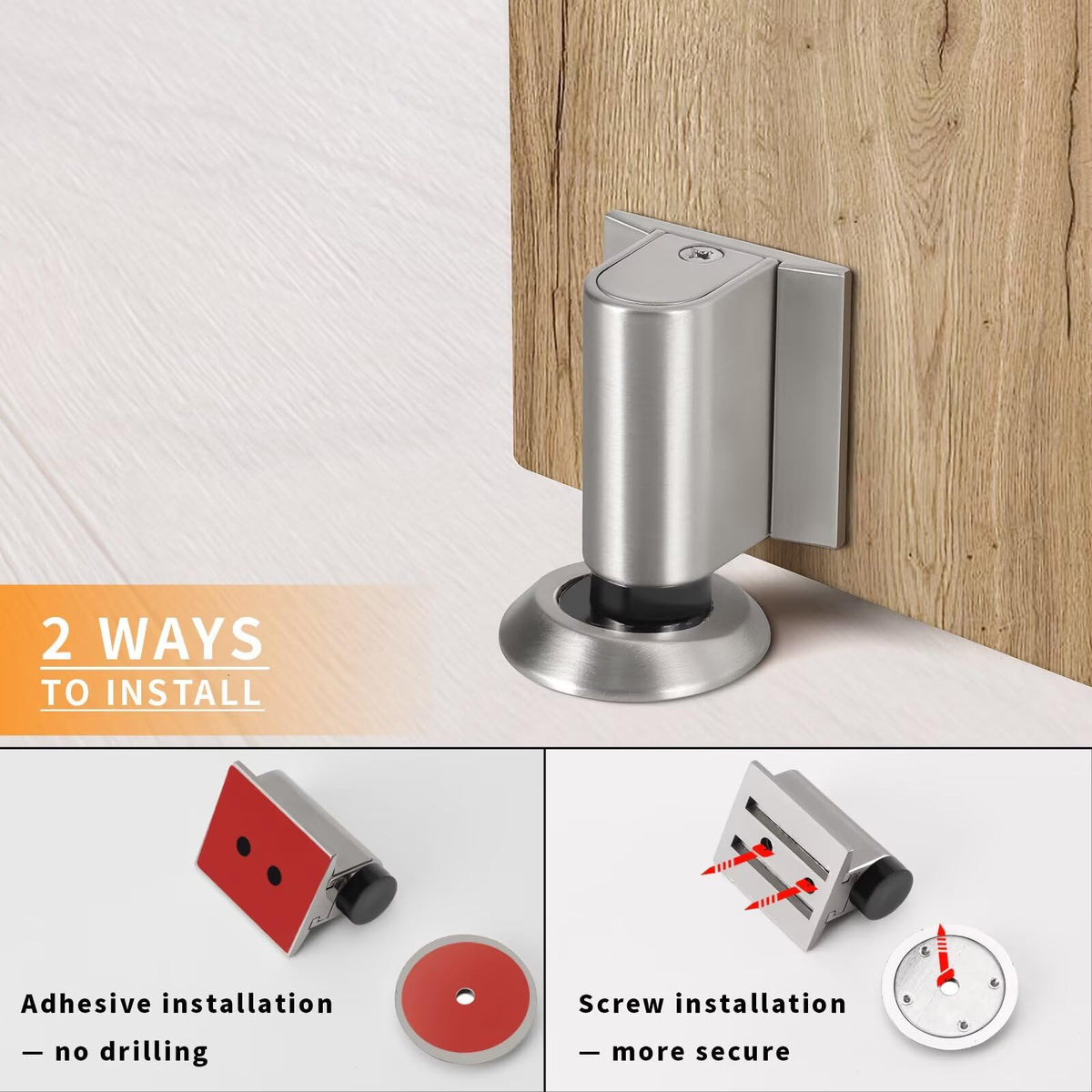 Magnetic Door Stoppers for Bottom of Door (4 Count)