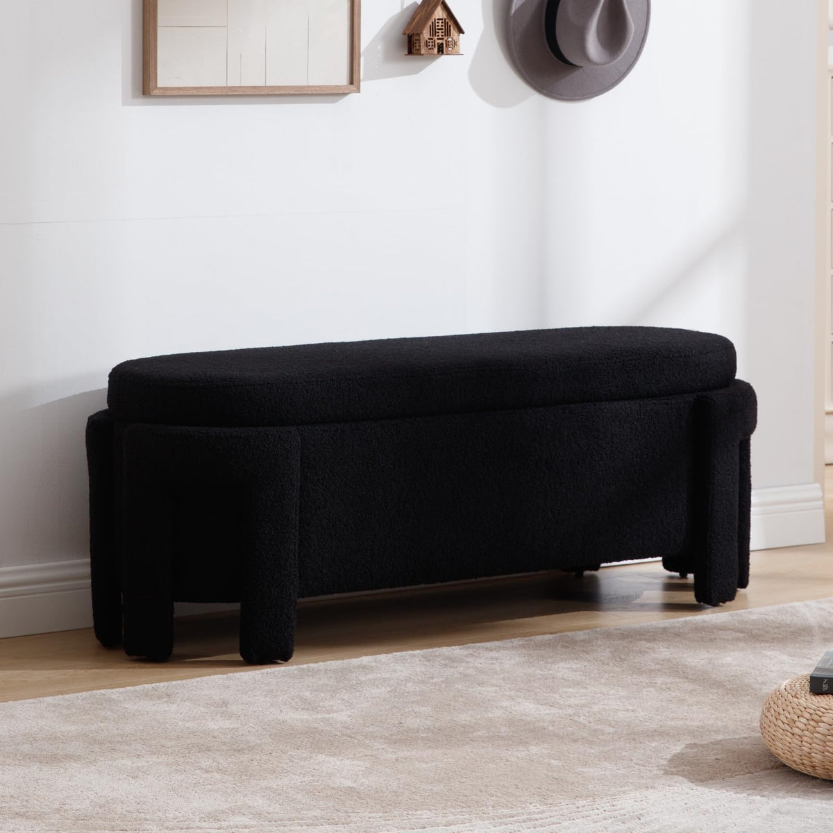 50" Ottoman Storage Bench