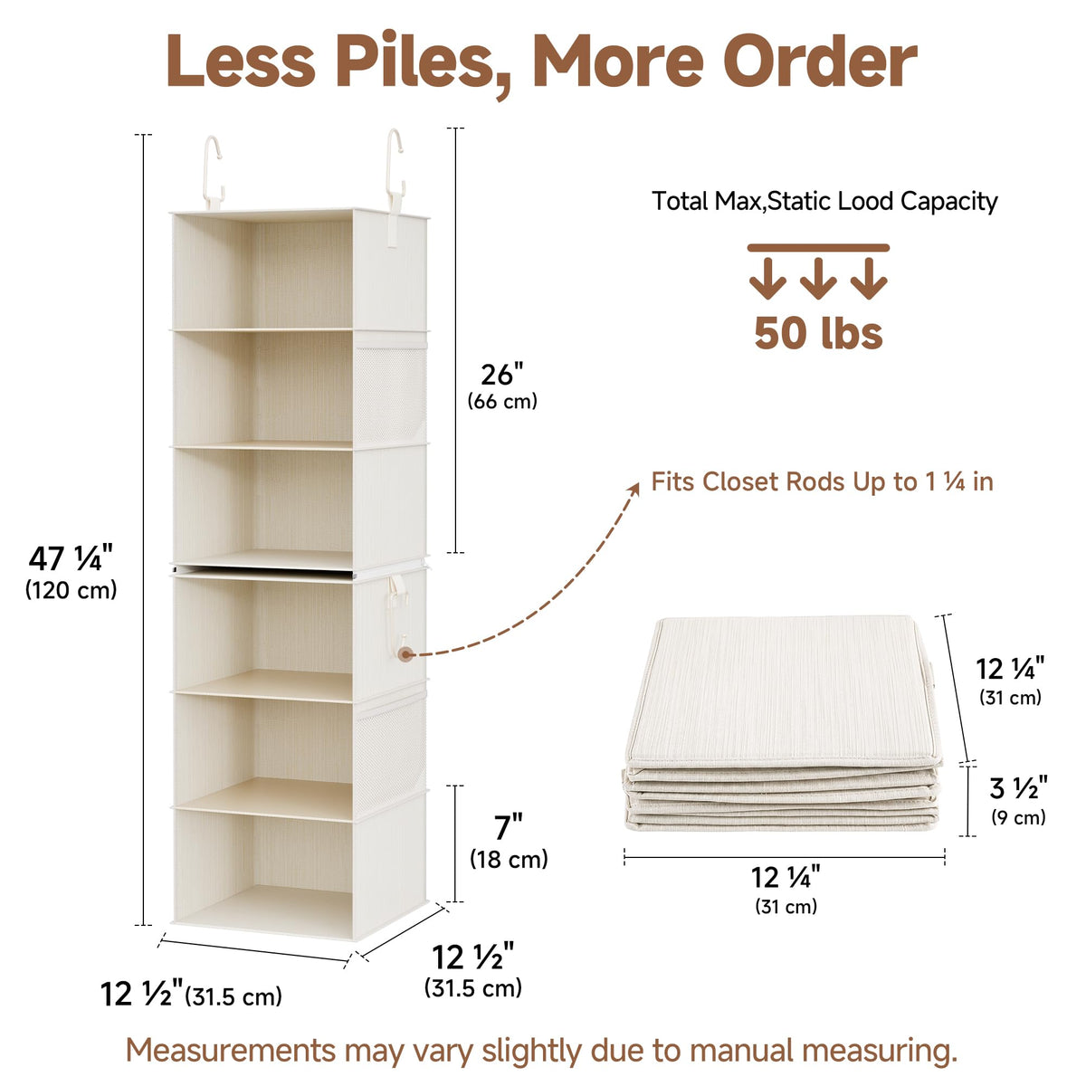 6 Shelf Closet Organizers