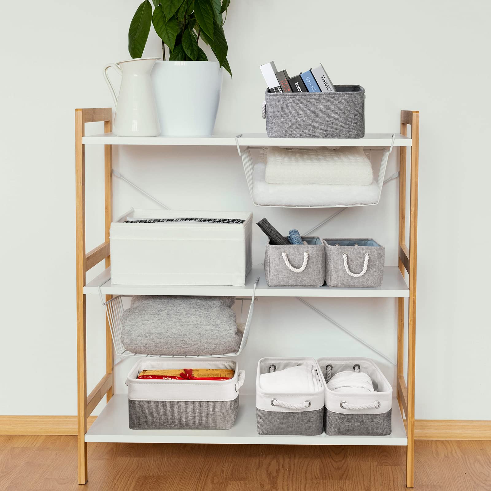 Storage Bins 3PCS Fabric Storage Baskets for Organizing Shelves (3 Count)