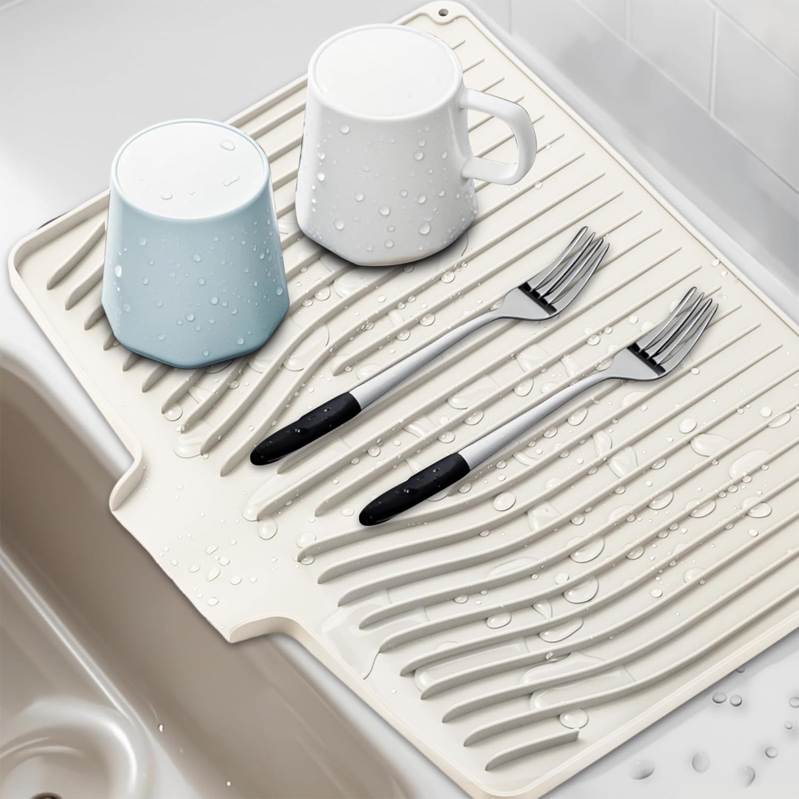 Silicone Dish Drying Mat for Kitchen Counter