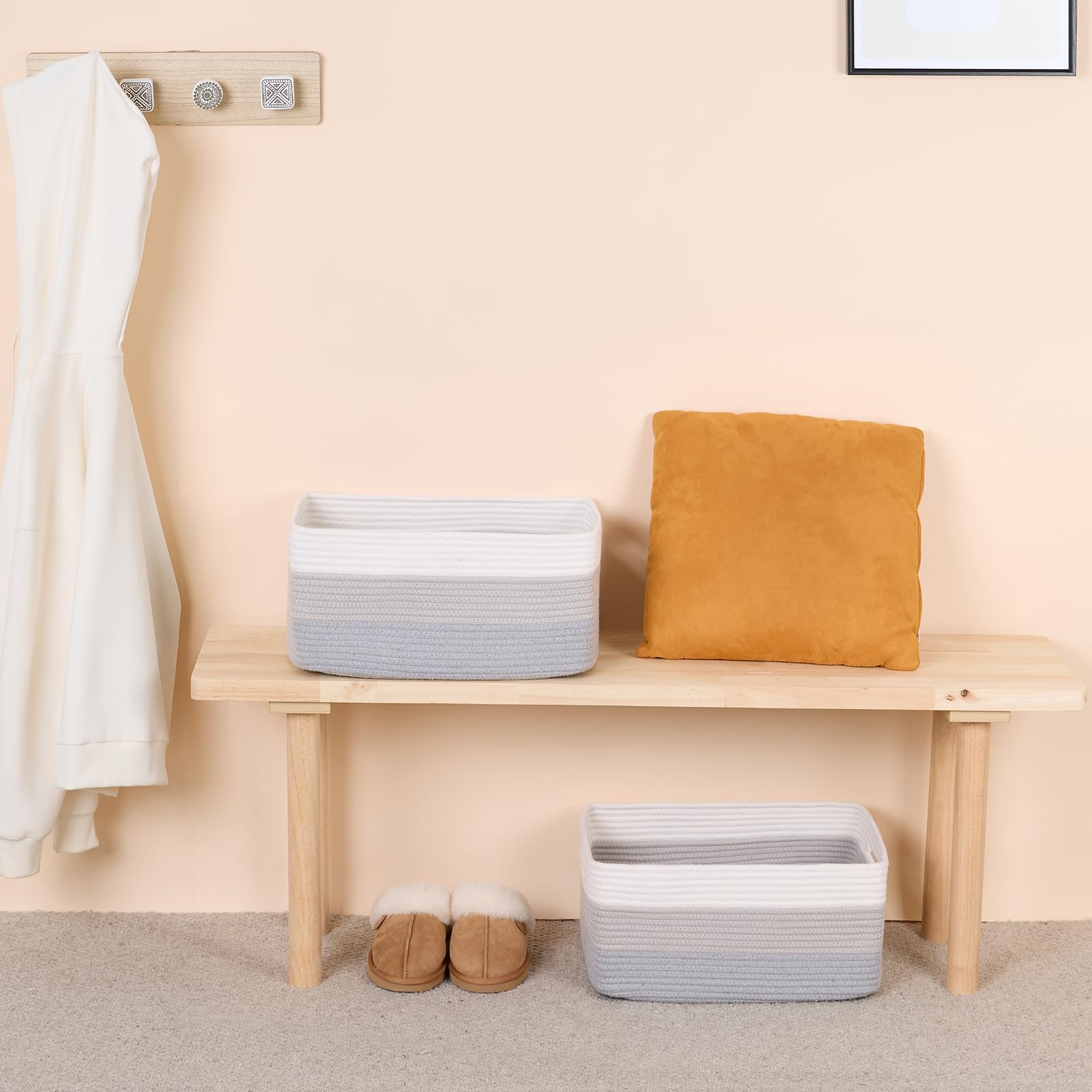 Large Storage Baskets for Organizing (4 Count)