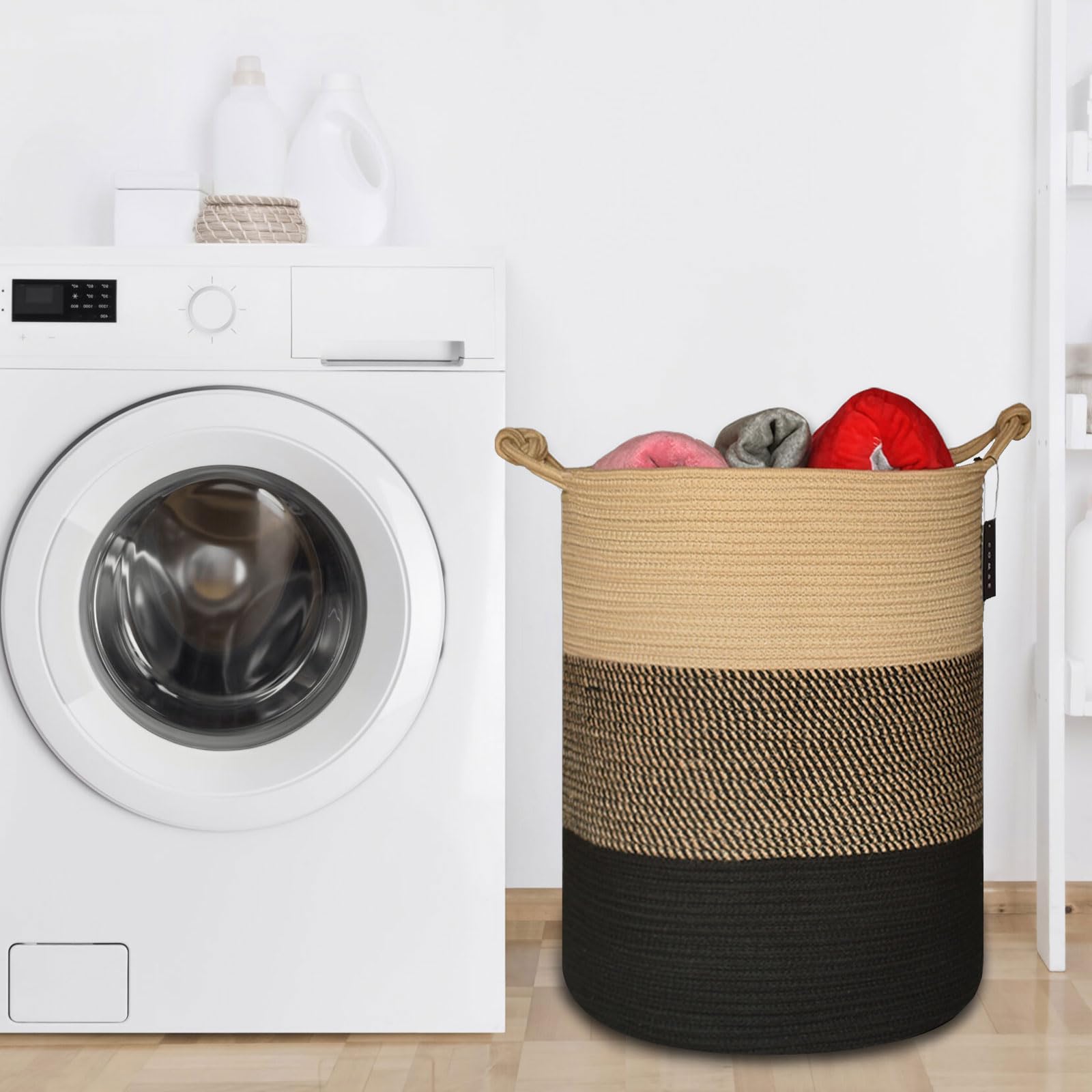 Tall Woven Blanket & Laundry Basket