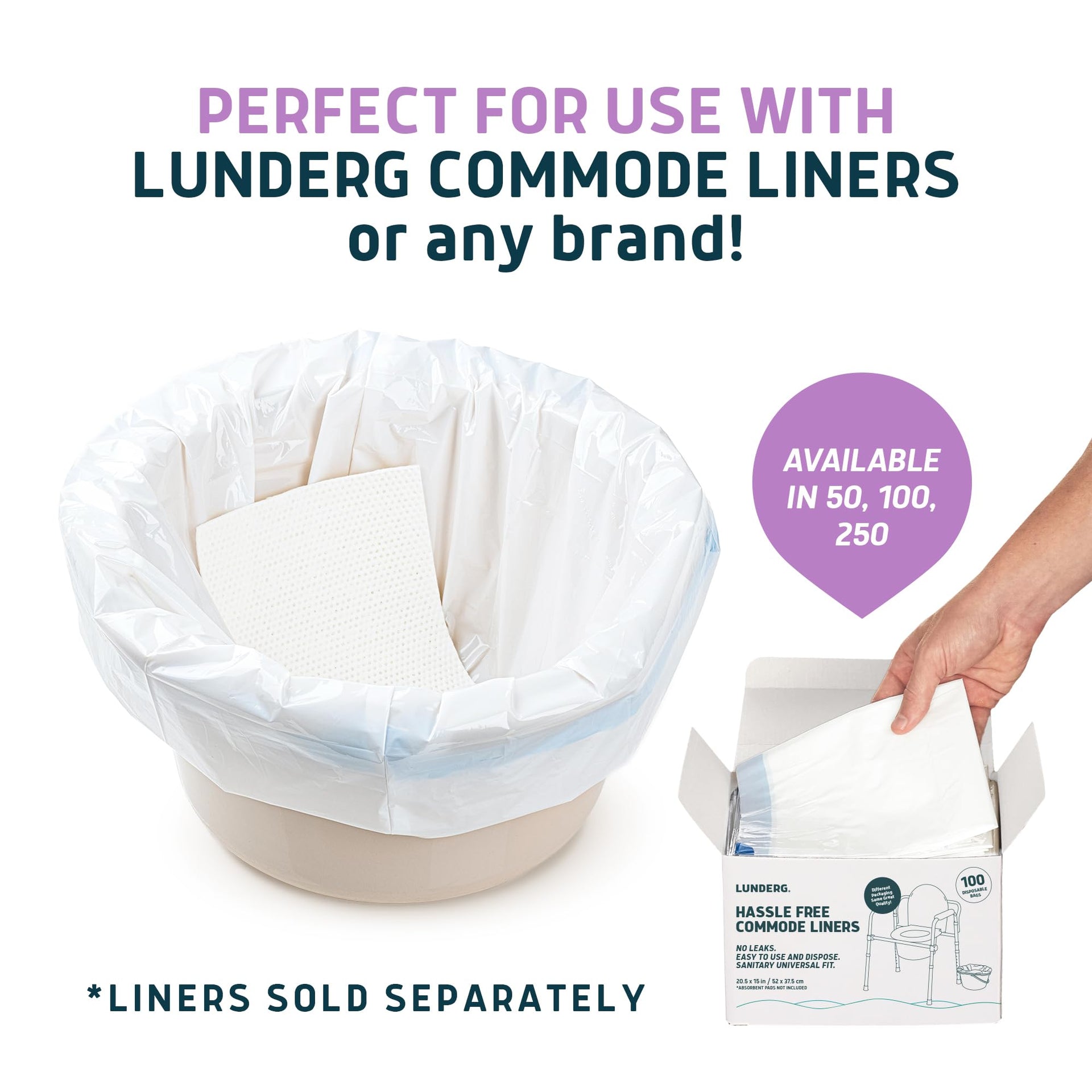 Lavender Scented Super Absorbent Commode Pads (250 Count)