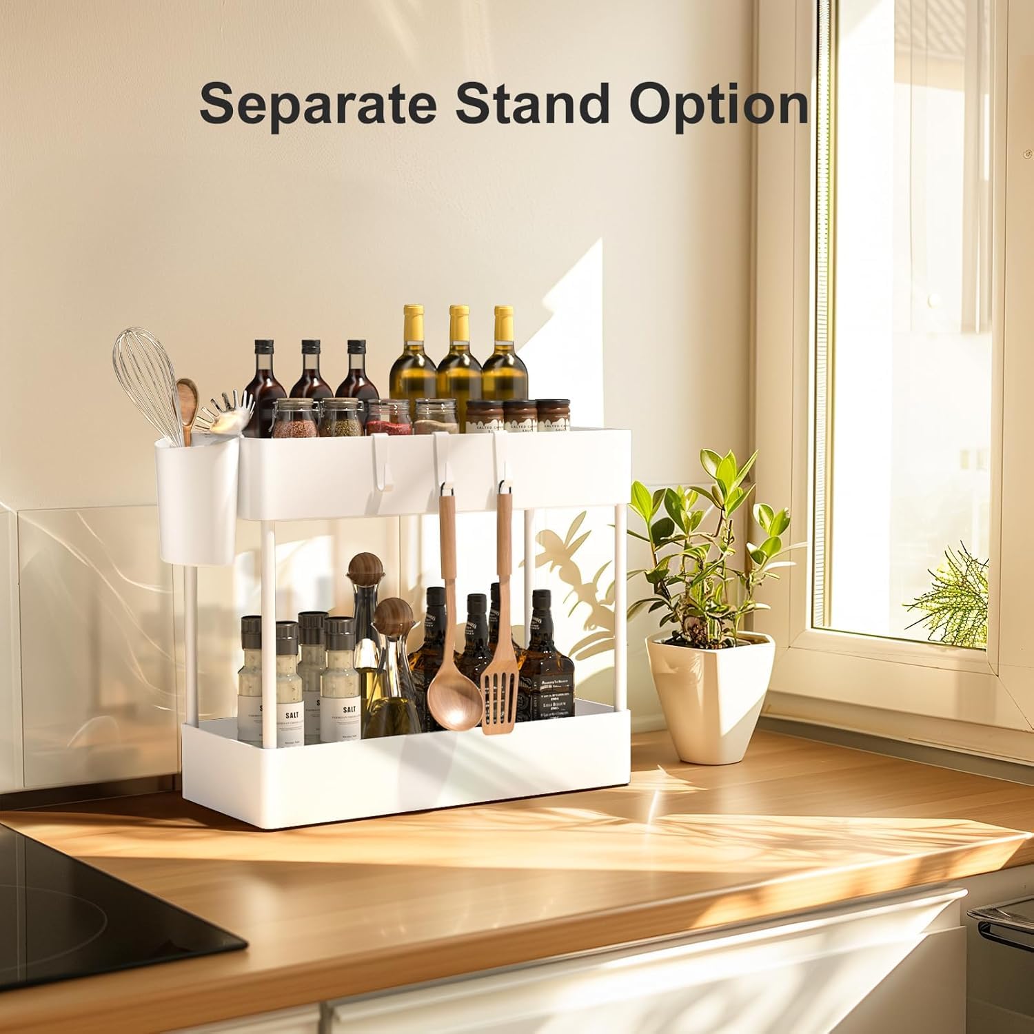 4 Tier Slim Storage Cart with Wheels