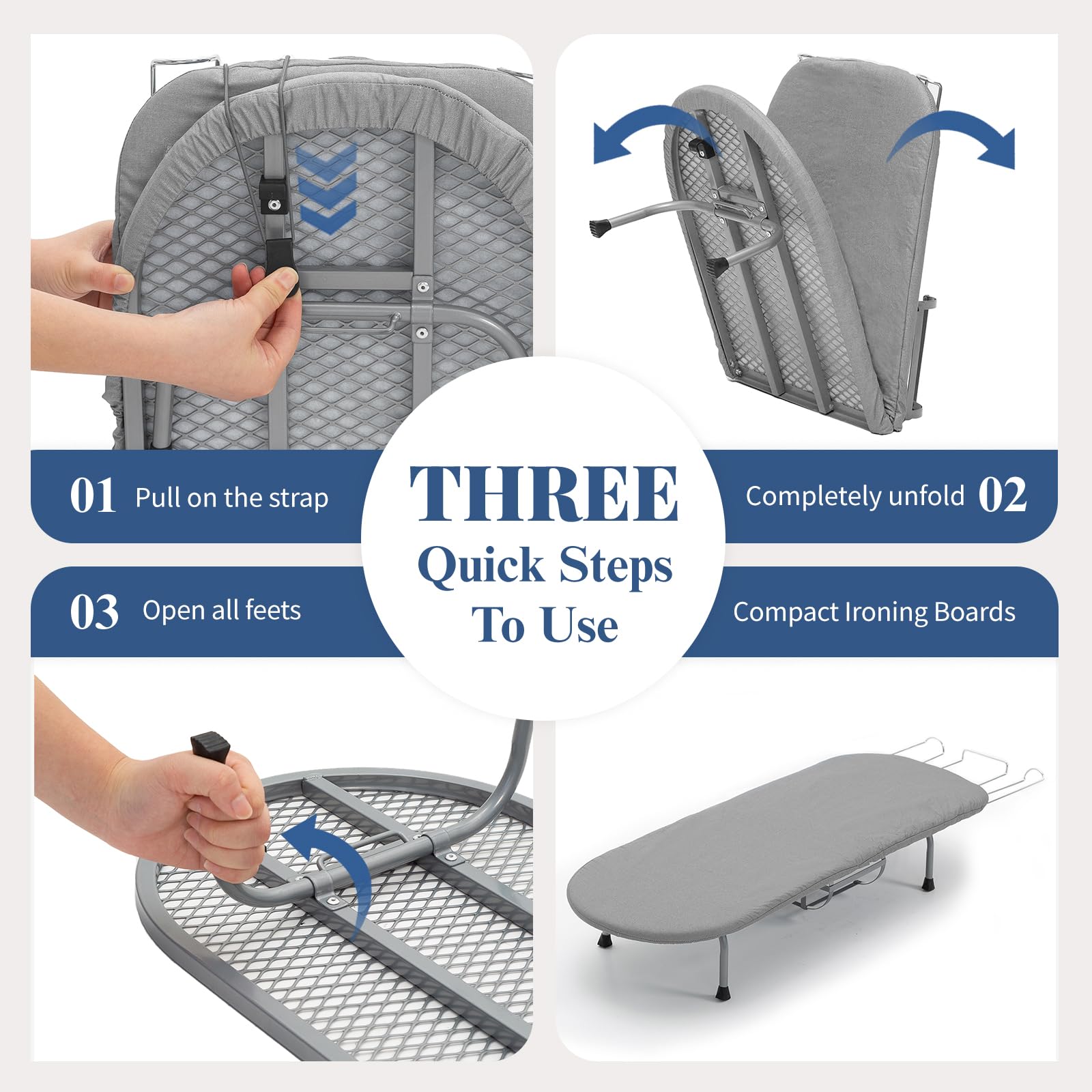 Small Ironing Board with Iron Holder