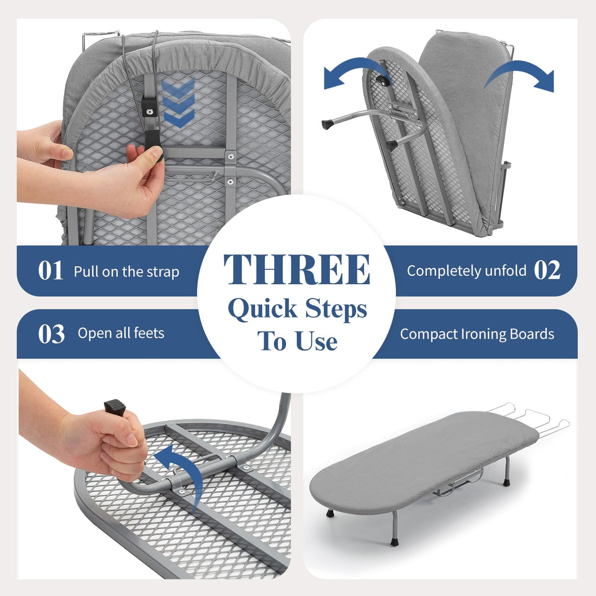 Small Ironing Board with Iron Holder