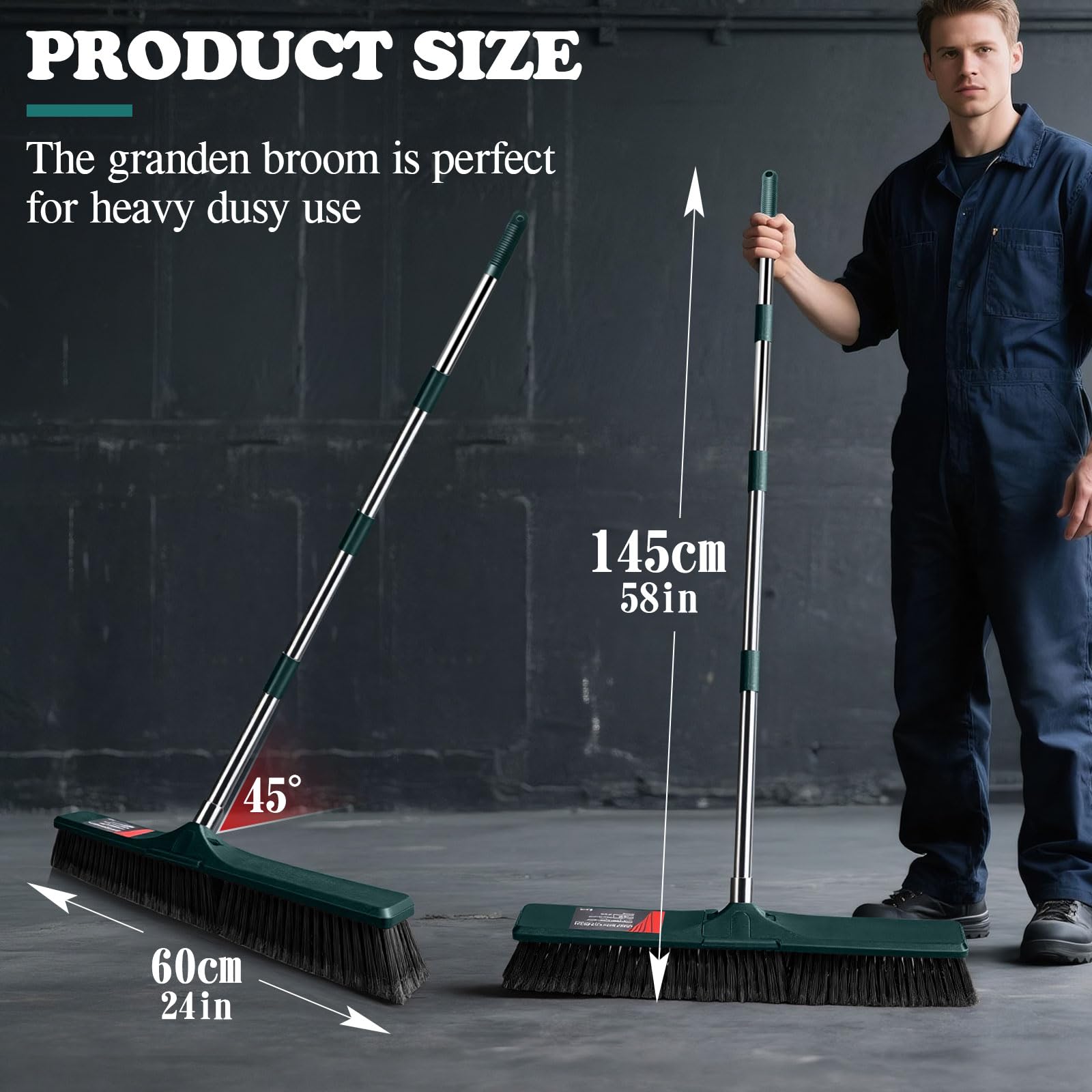 24" Push Broom Outdoor