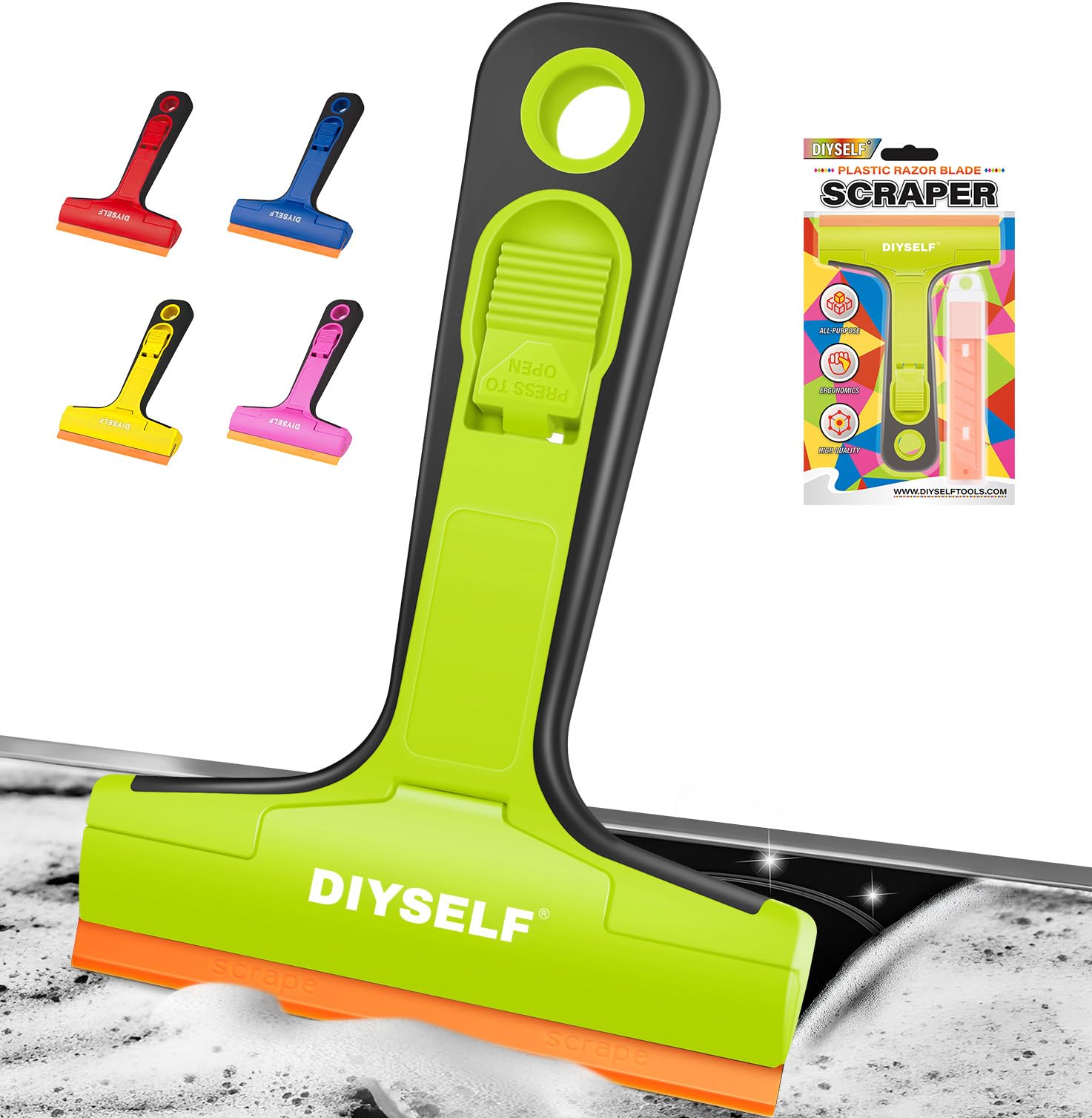 Glass Scraper Tool with 5 Pcs 4