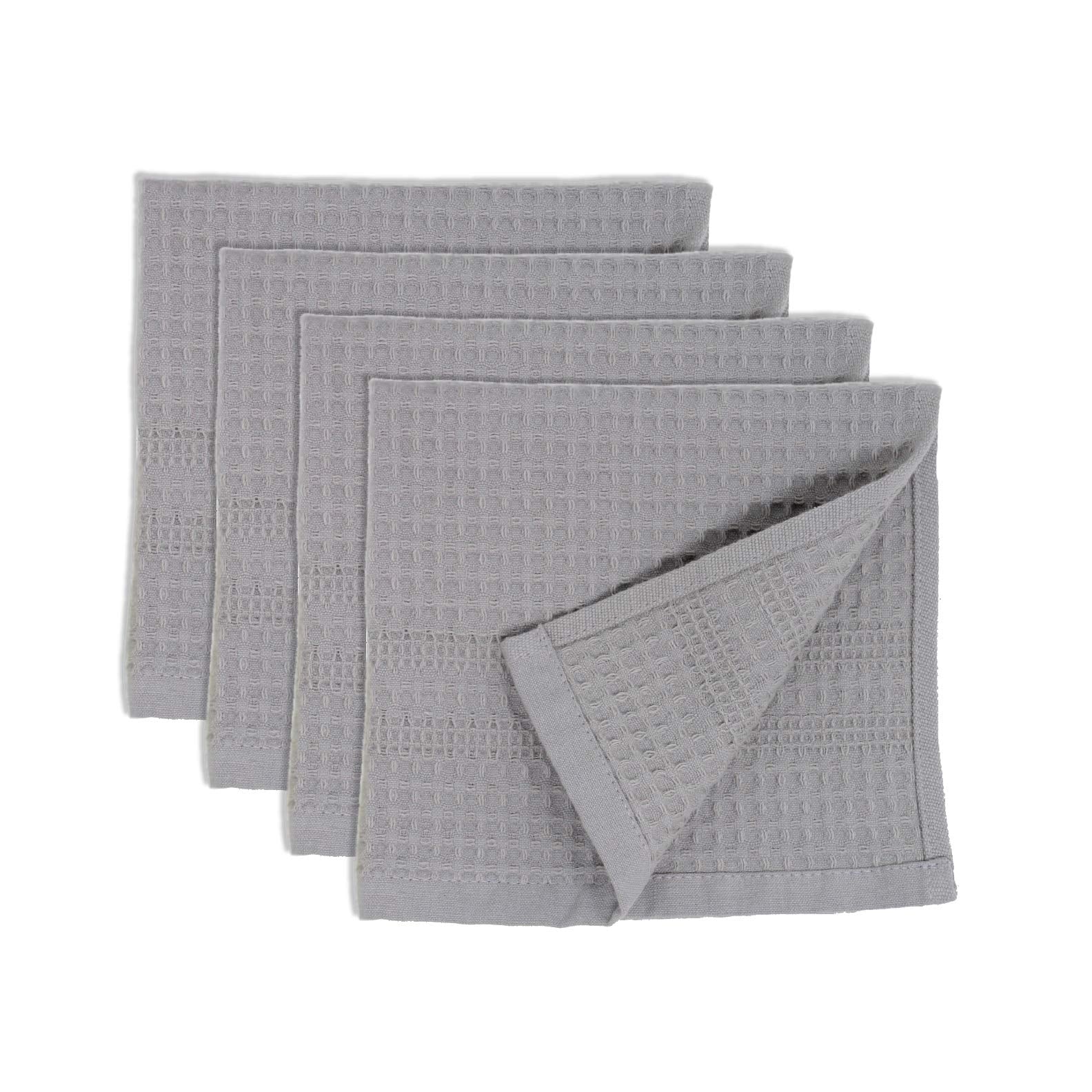 Waffle Towels Wash Cloths for Showering (4 Count)