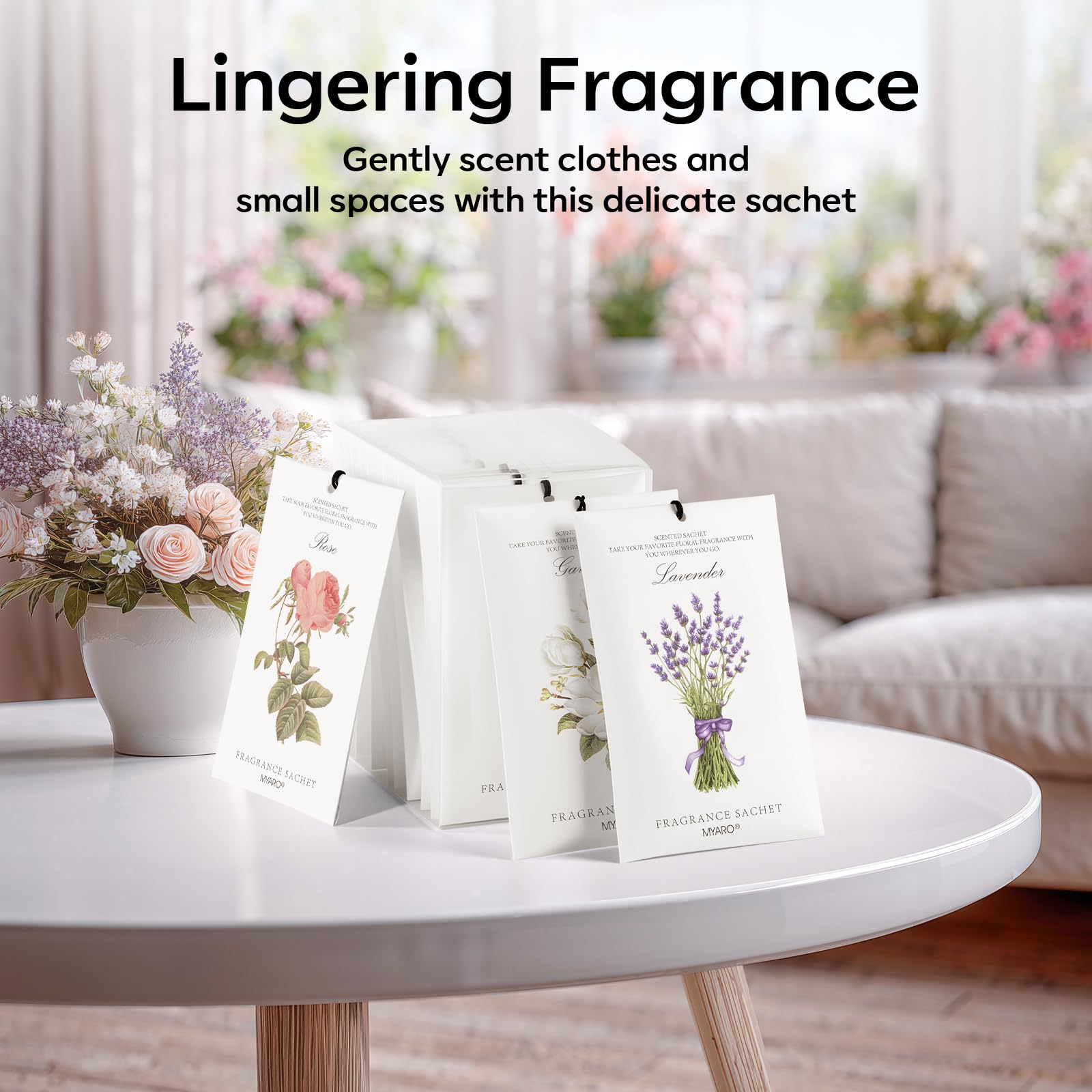 12 Pack Assorted Floral Scented Sachets (12 Count)