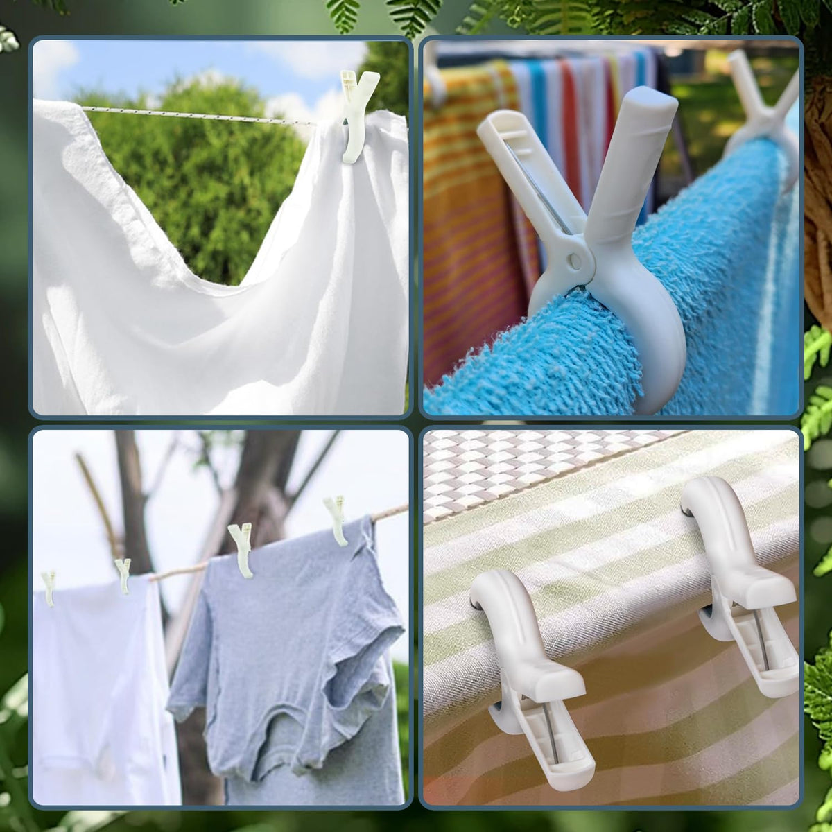 3.7 Inch Towel Clips for Beach Chairs 6 Pack
