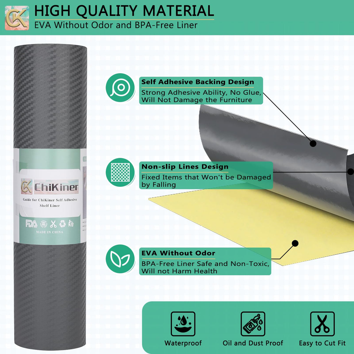 Self Adhesive Shelf Liner Kitchen Liner