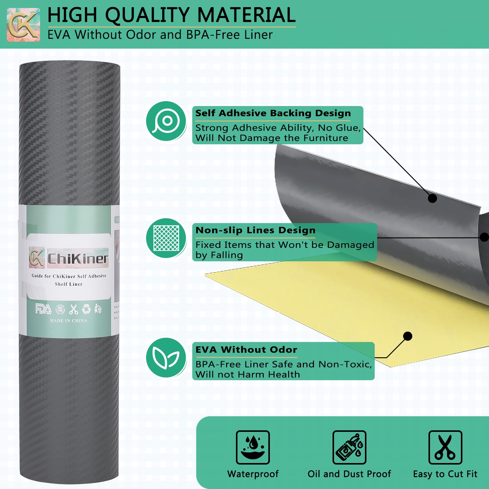 Self Adhesive Shelf Liner Kitchen Liner