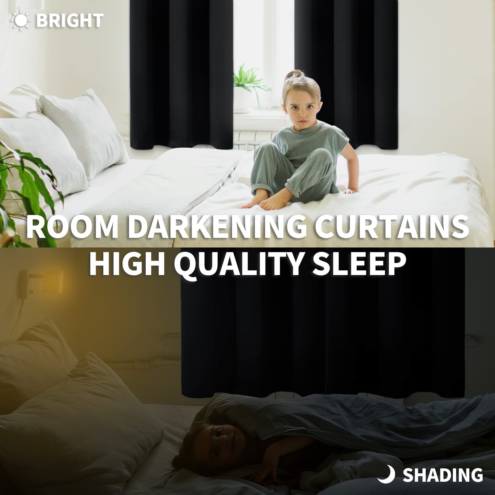 84 Inches Long Blackout Curtains for Bedroom (2 Count)