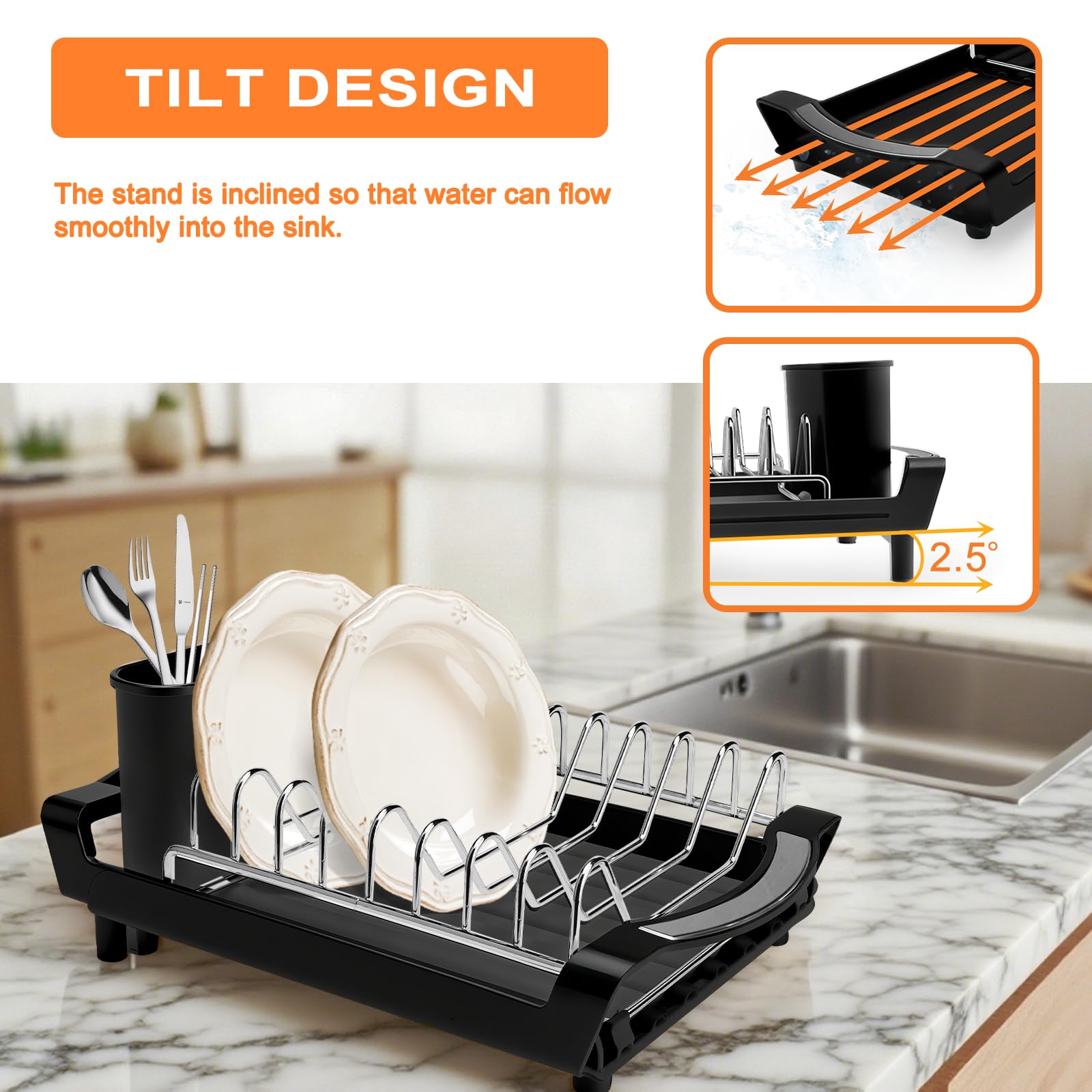 Dish Drying Rack Compact Expandable