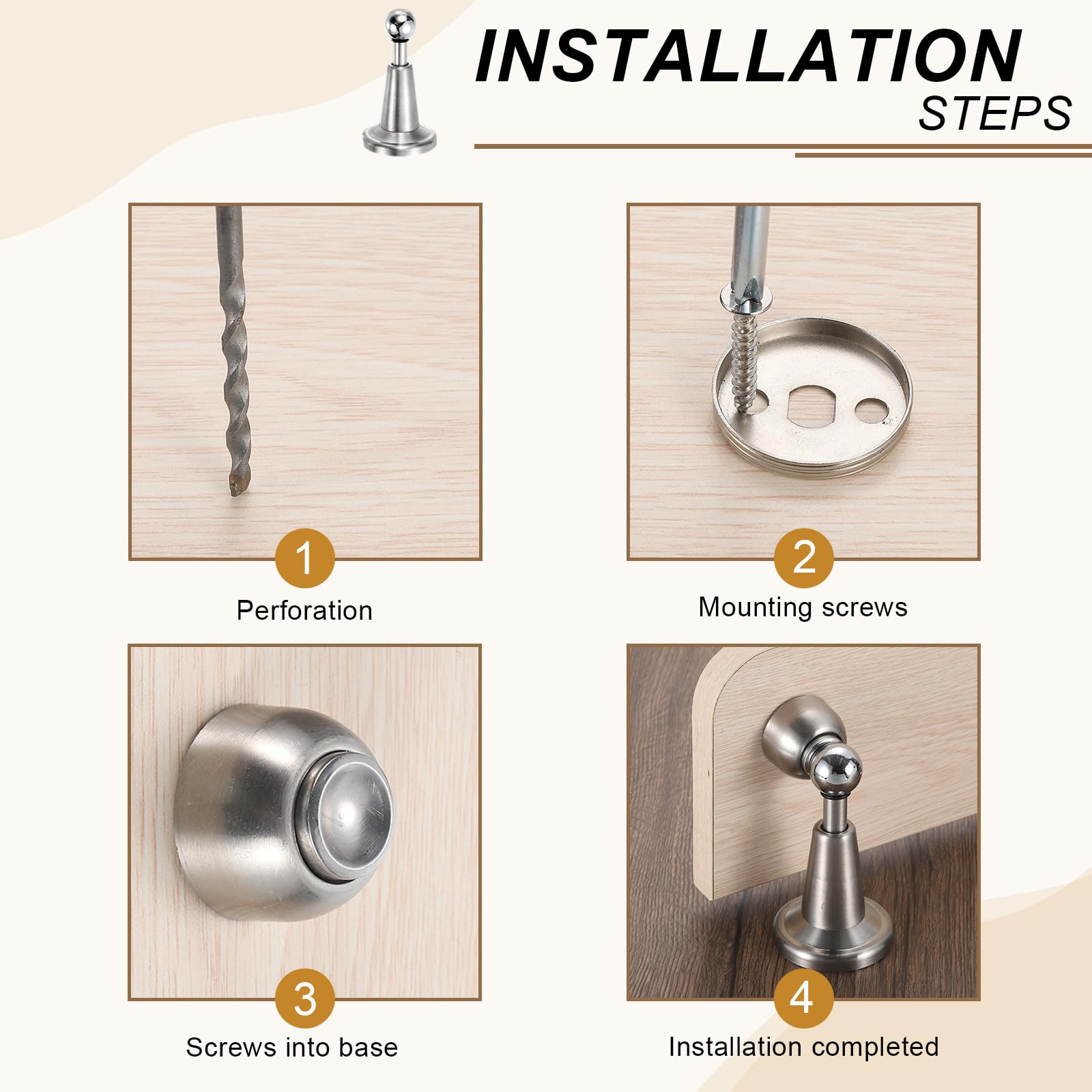 2Pcs Magnetic Door Stopper (2 Count)