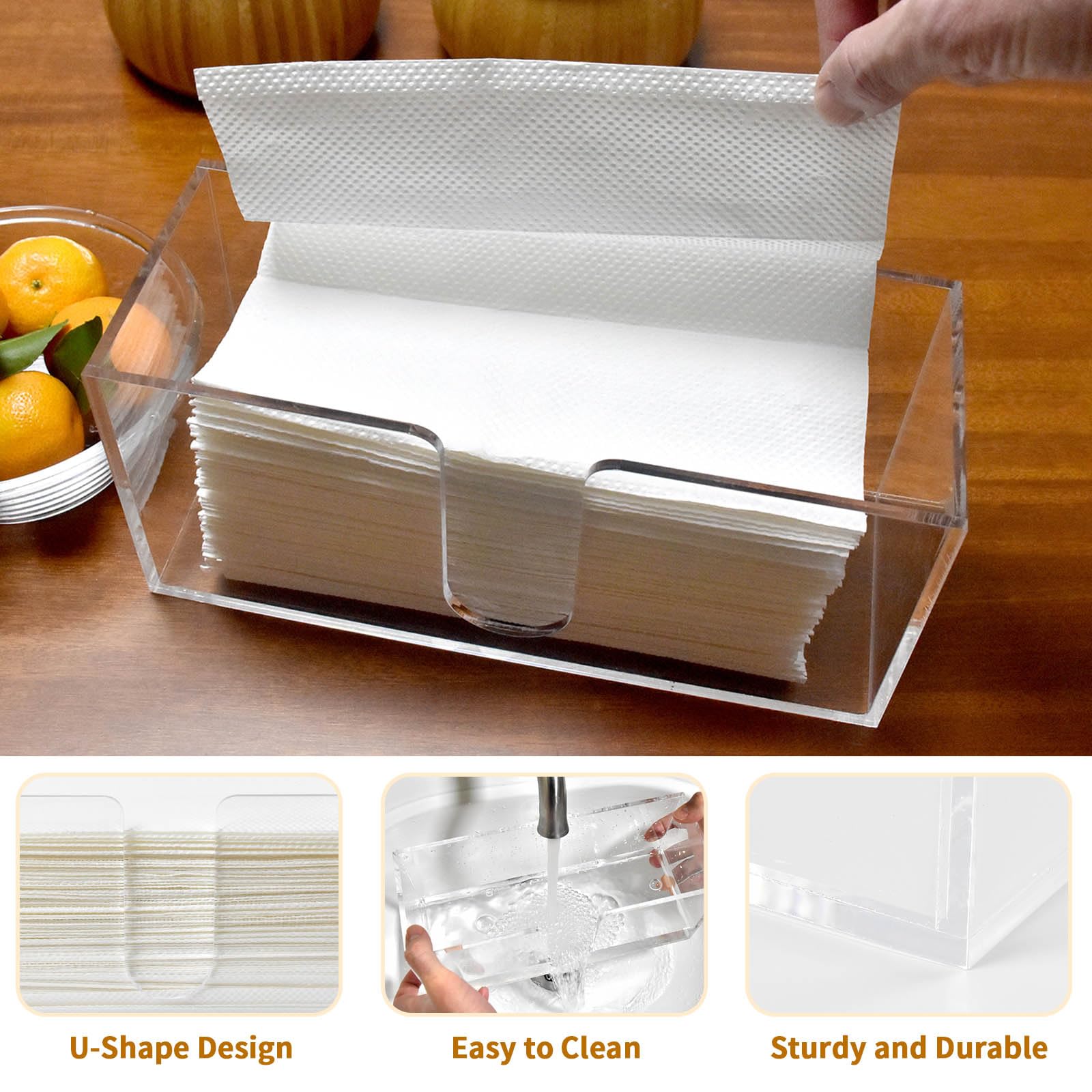 2 Pack Acrylic Paper Towel Holder (2 Count)