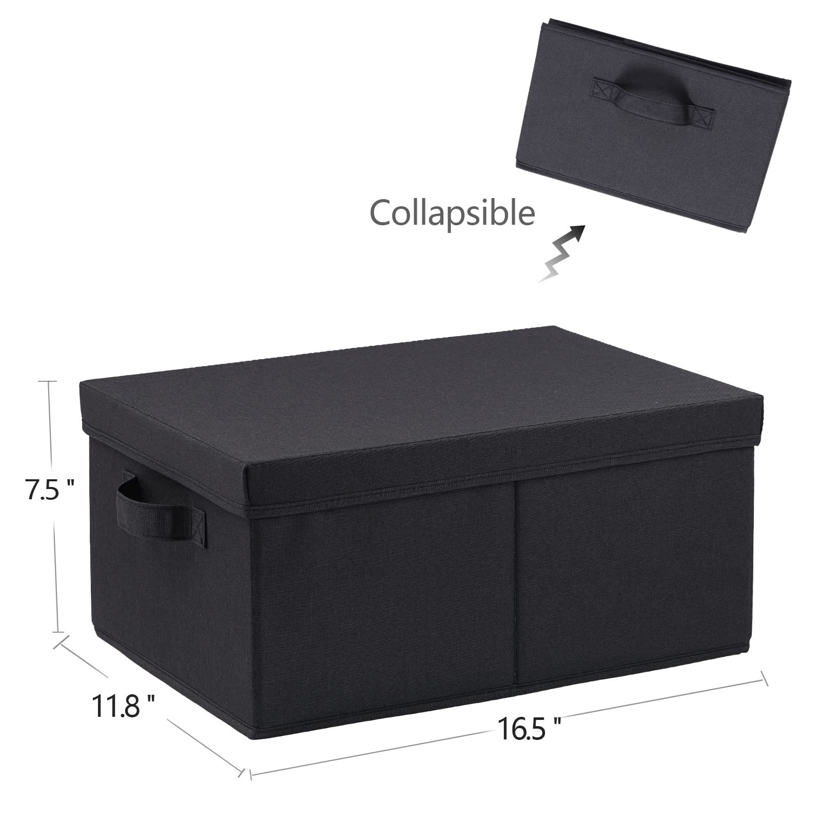 Storage Bins with Lids for Organizing (2 Count)