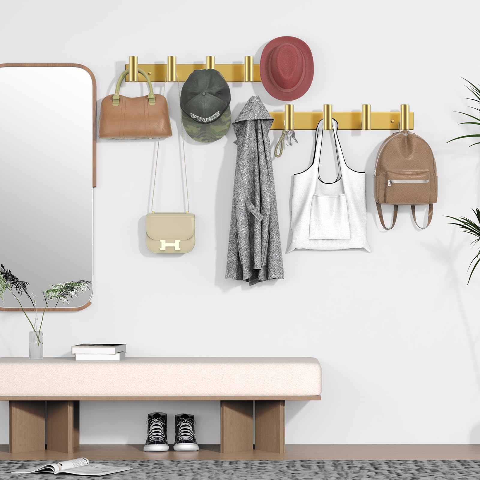Hat and Coat Wall Mount Rack