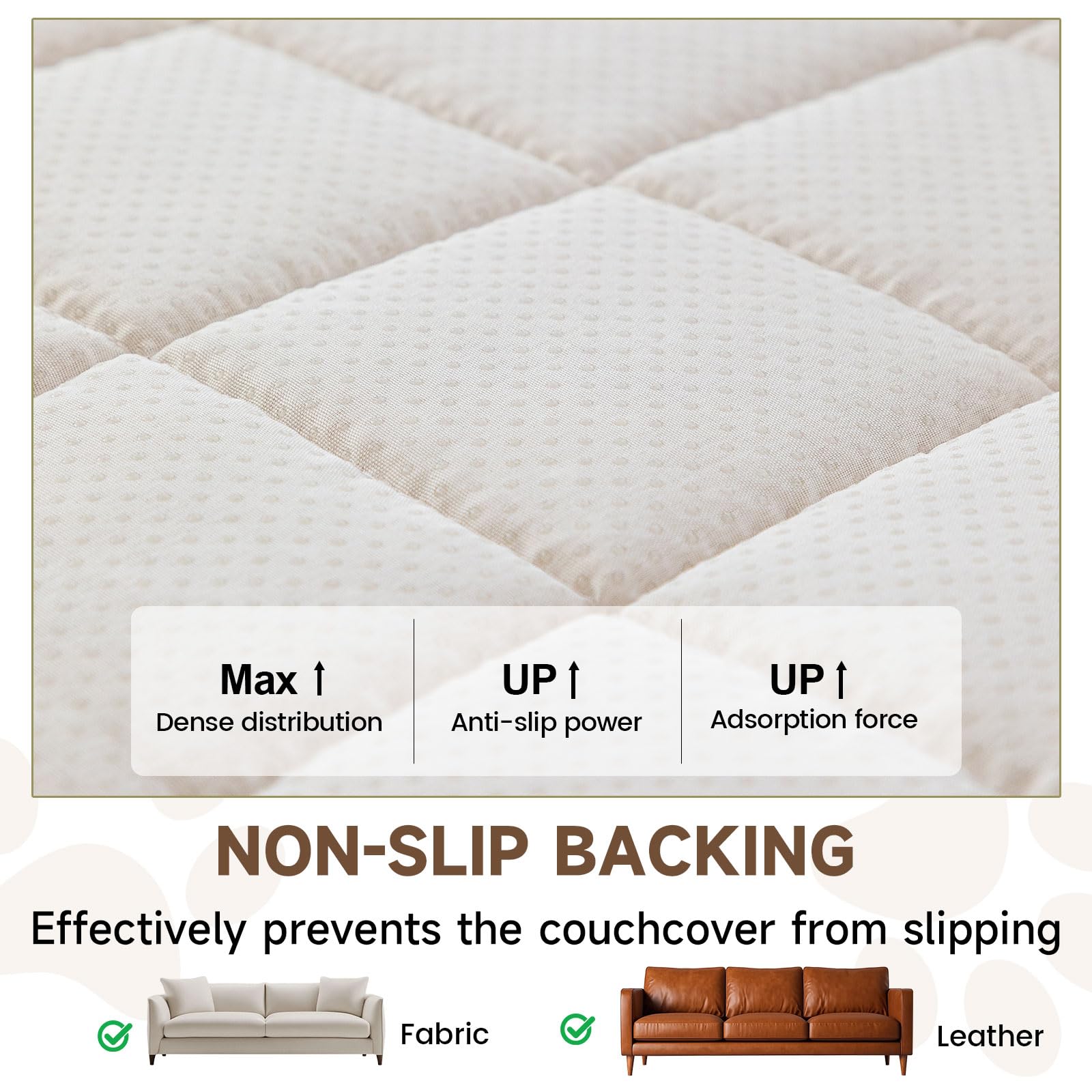 All Seasons Sofa Covers for 3 Cushion Couch Washable (3 Ounce)