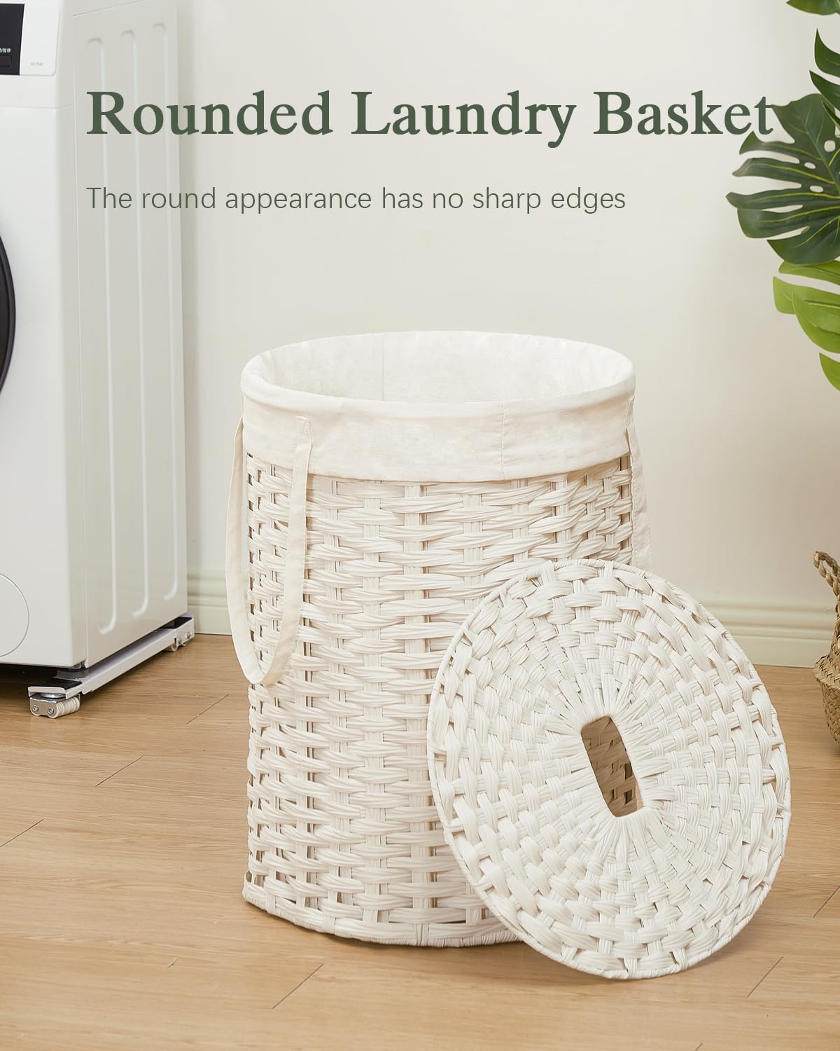 Laundry Hamper with Lid Laundry Basket with Lid 72L