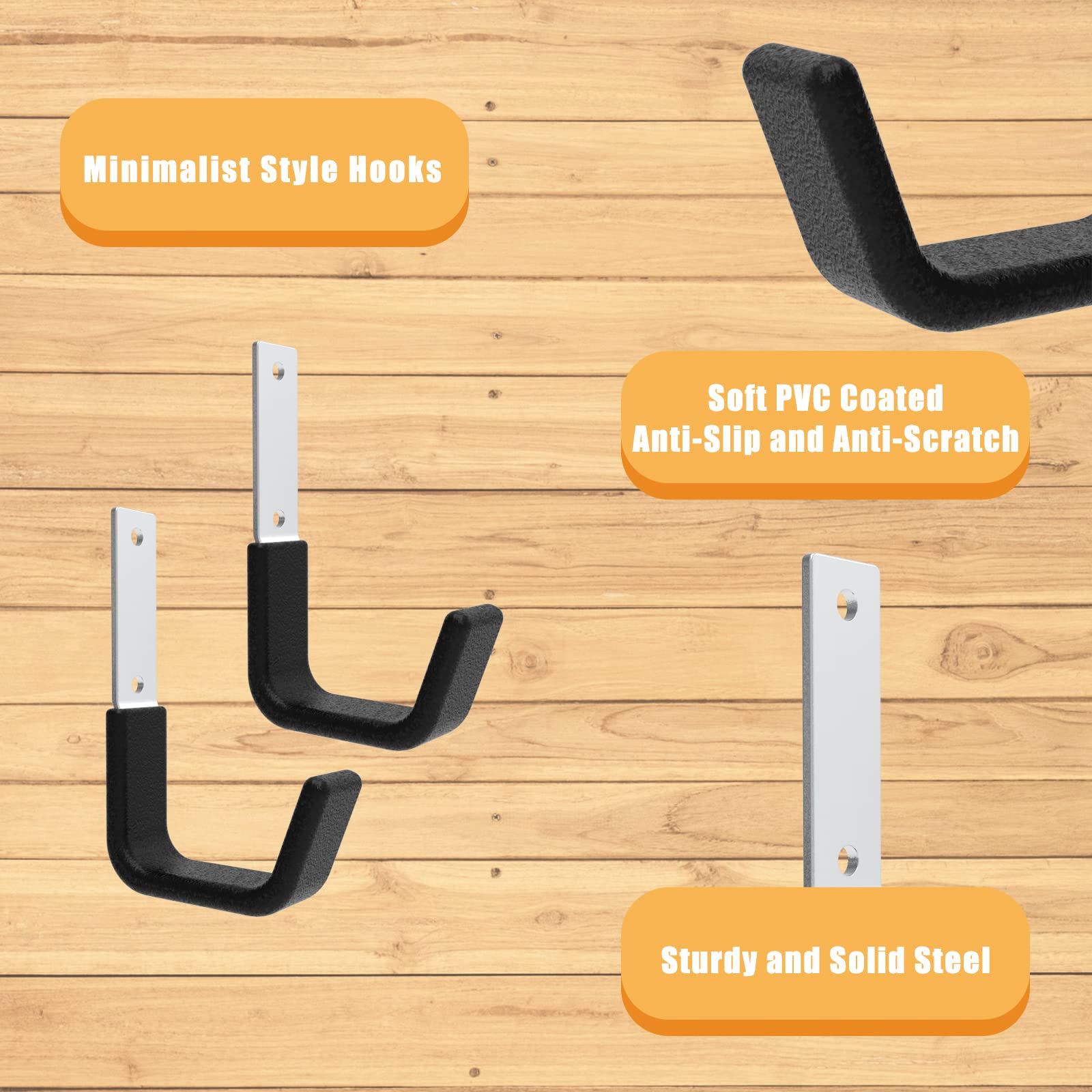 Heavy Duty Garage Utility Hooks (2 Count)