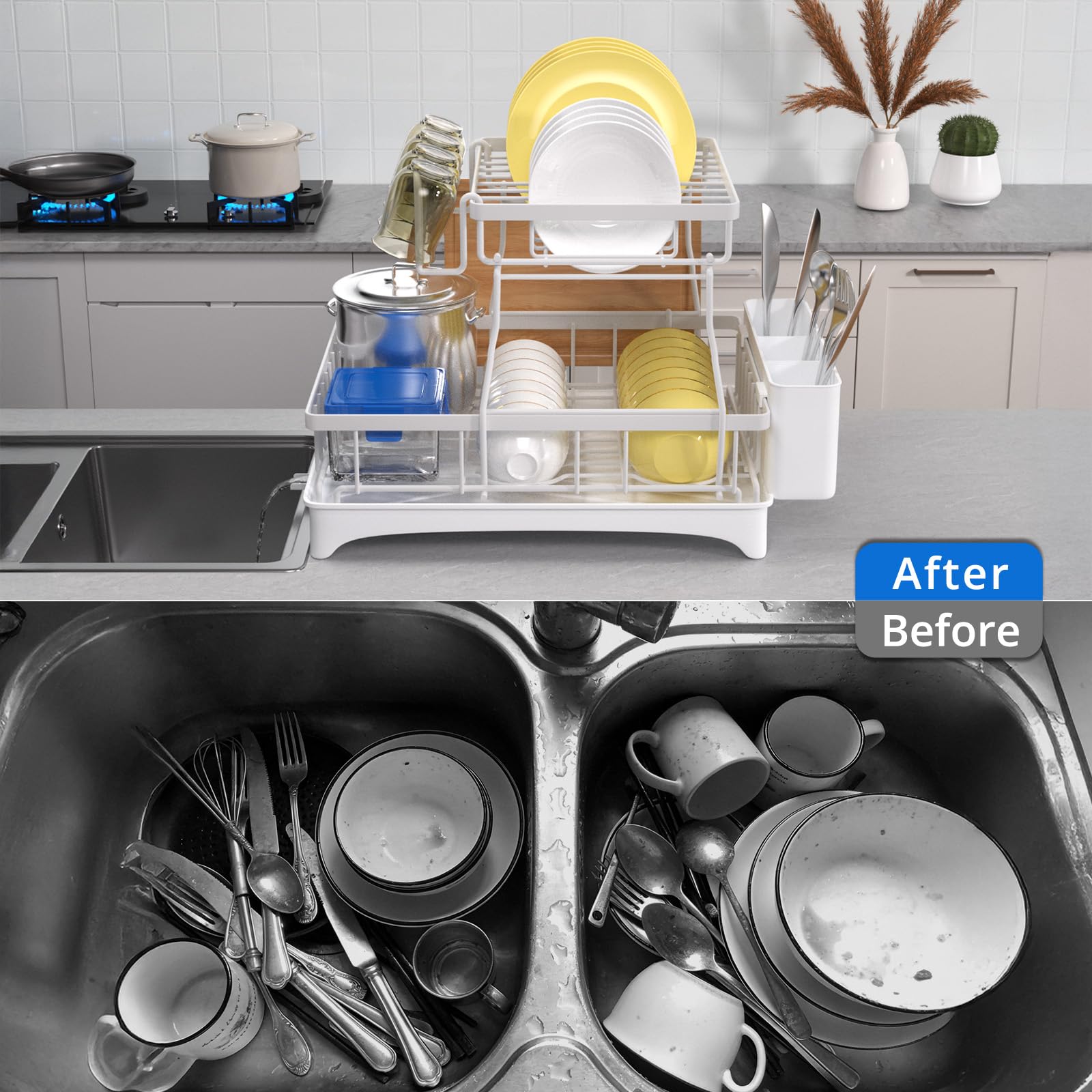 2 Tier Dish Drying Rack