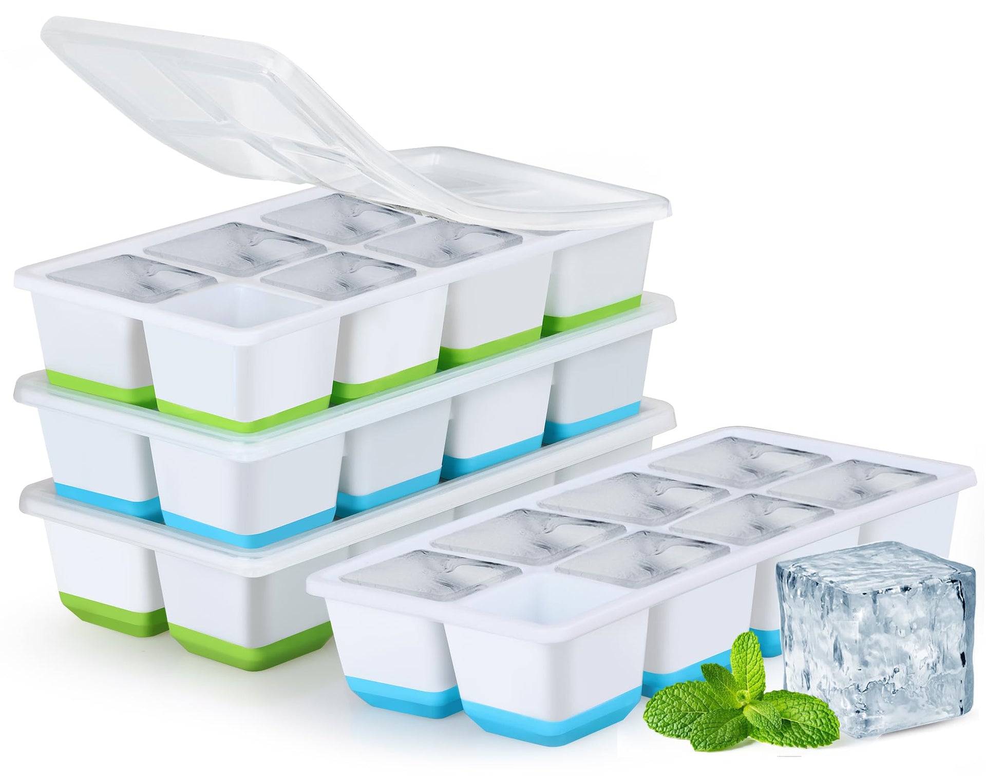 Large Ice Cube Trays with Lid (2 Count)