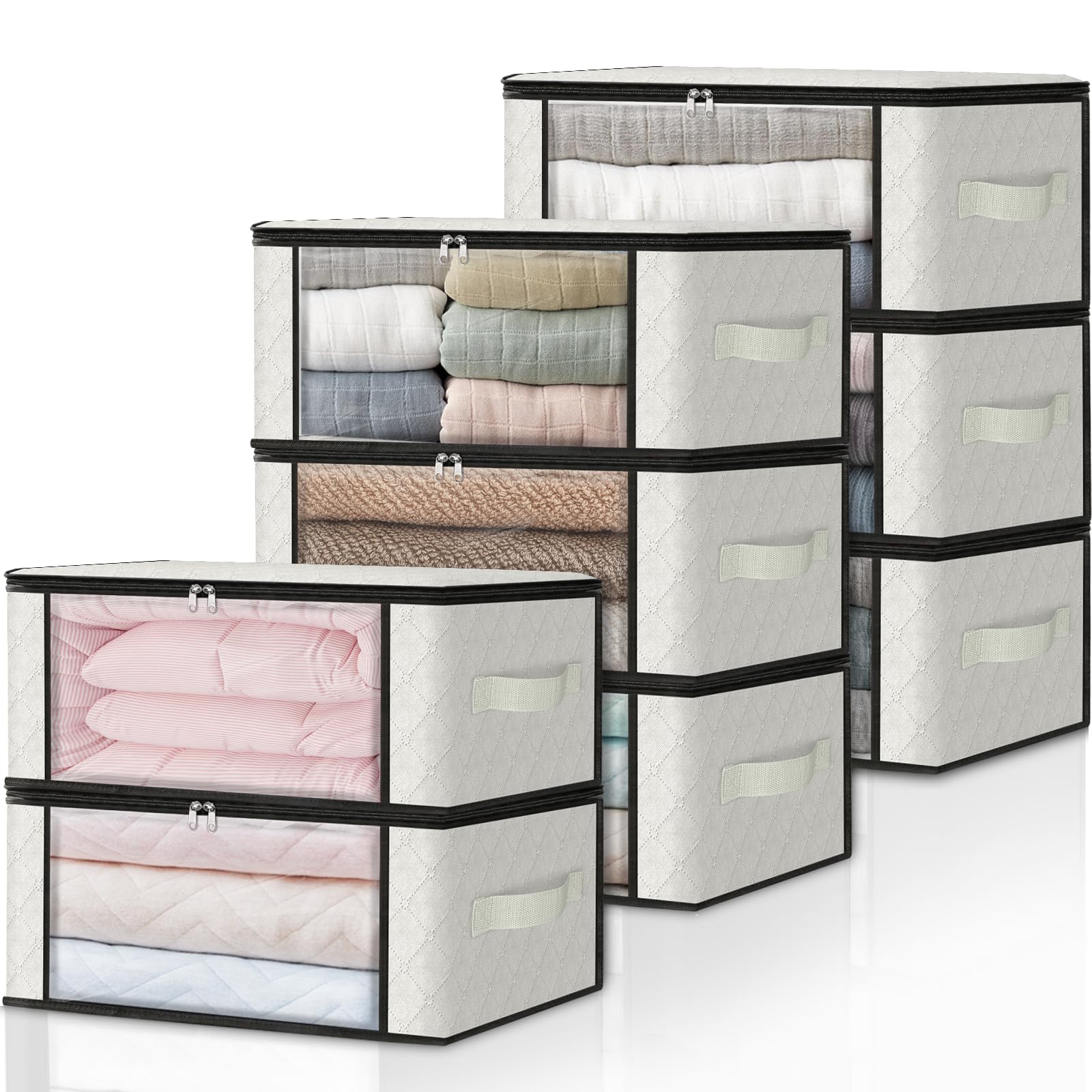 8 Pack Clothes Organizer Storage Bags (8 Count)