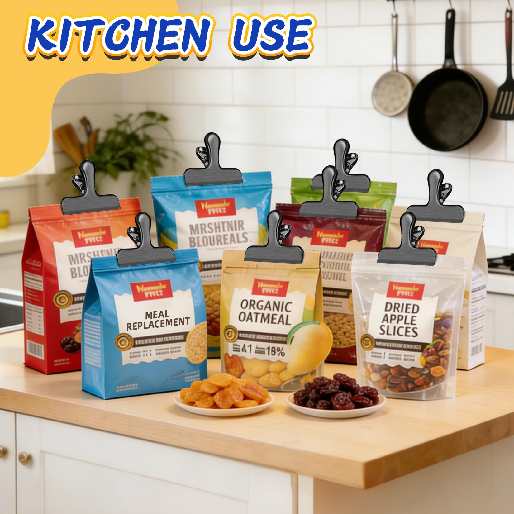12 Pack Stainless Steel Chip Clips (12 Count)
