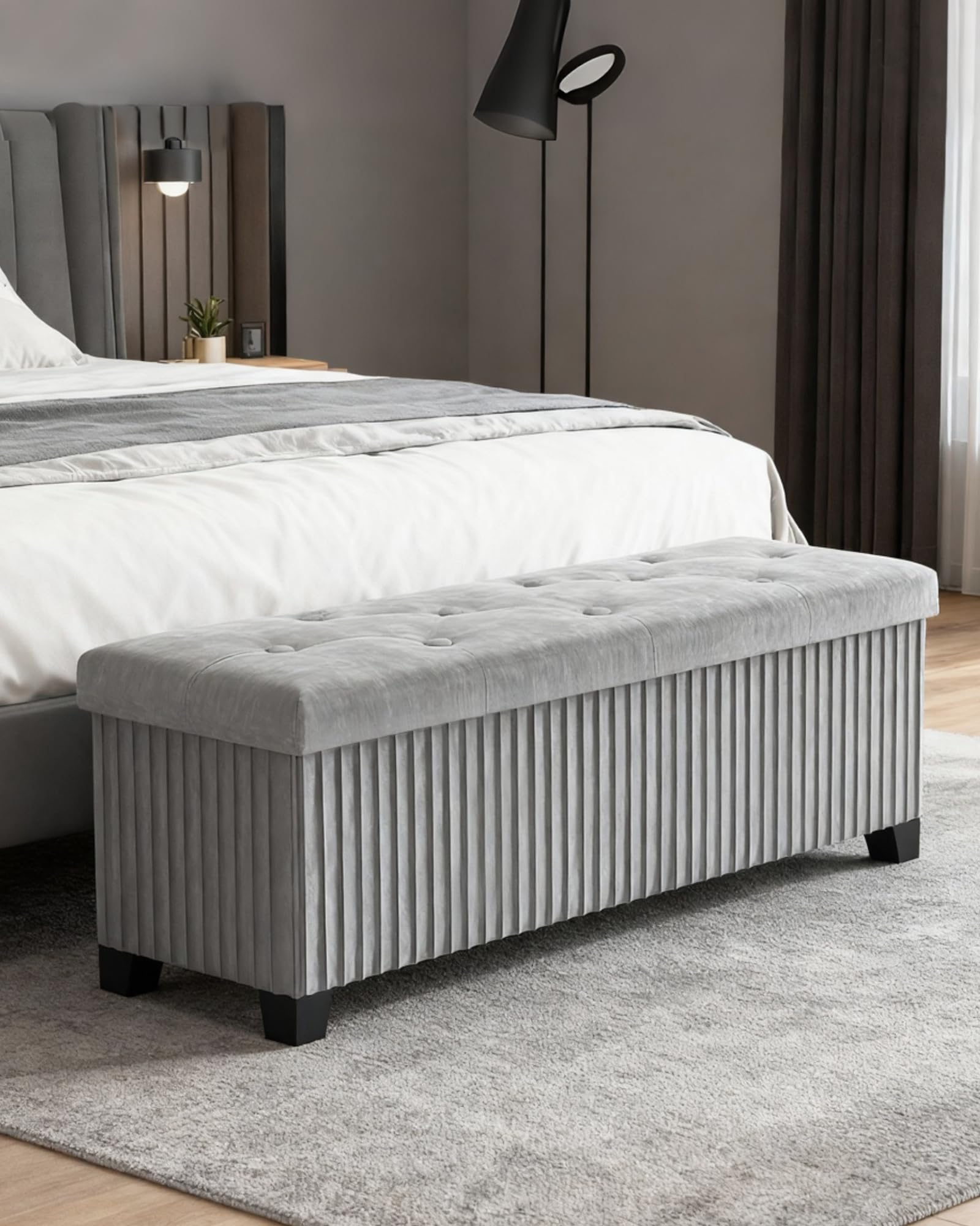 43 Inches Storage Ottoman Bench