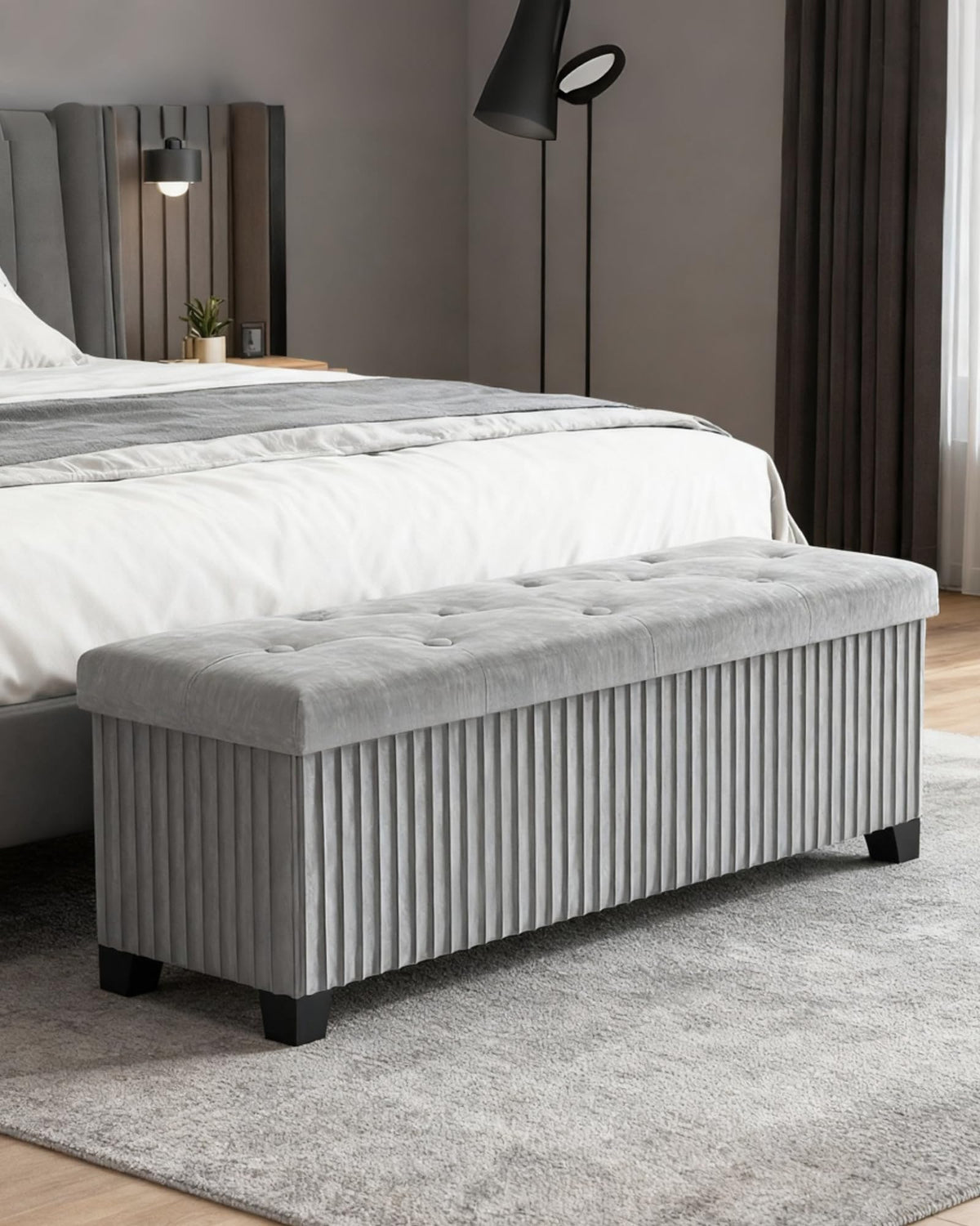 43 Inches Storage Ottoman Bench