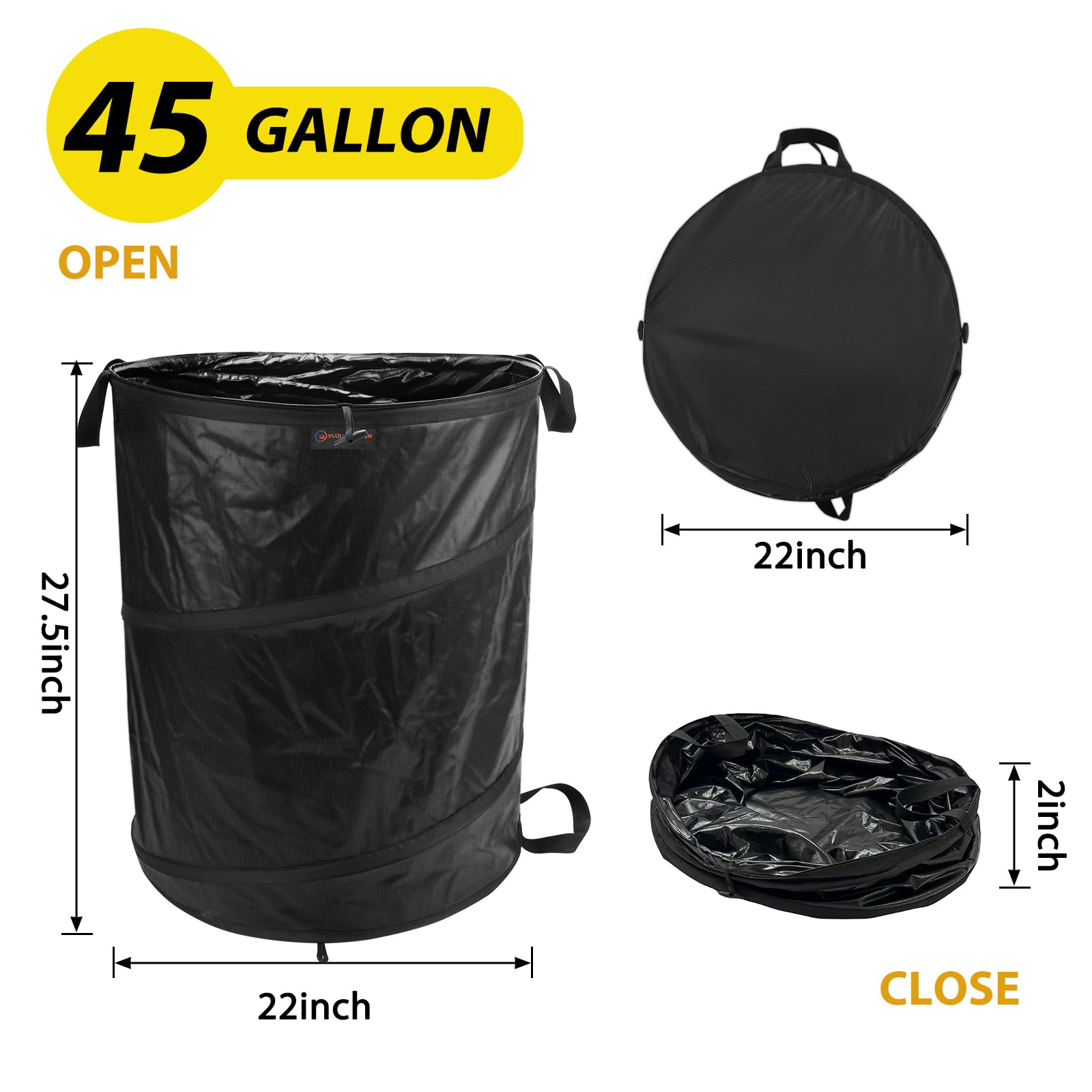 45 Gallon Collapsible Trash Can