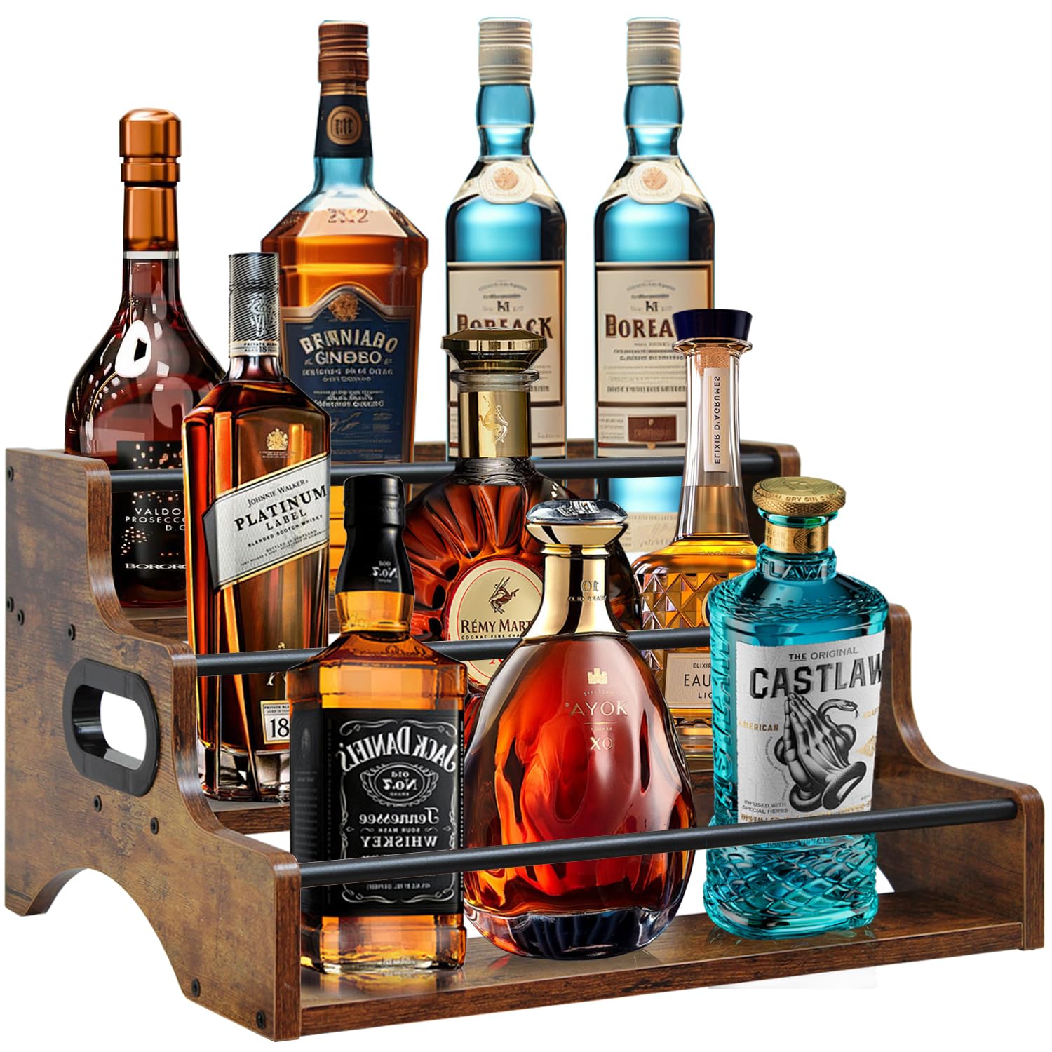 3 Tier Liquor Bottle Display Shelf