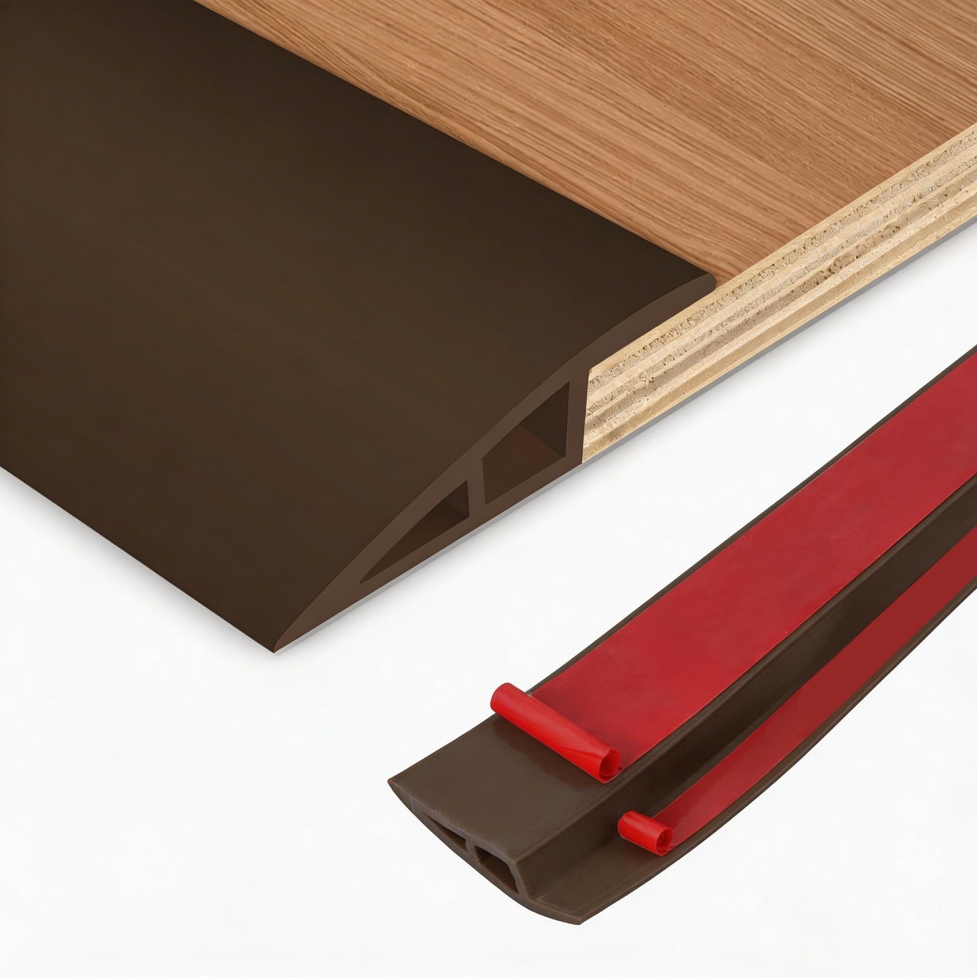 Floor Transition Strip Vinyl Door Threshold Ramp Self Adhesive Carpet Edging Strip Doorway Edge Trim (6.6 Foot)