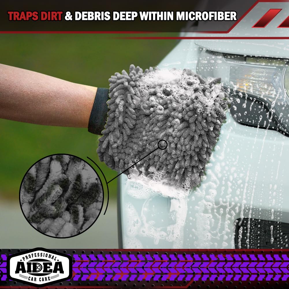 Car Wash Mitt Microfiber (2 Count)