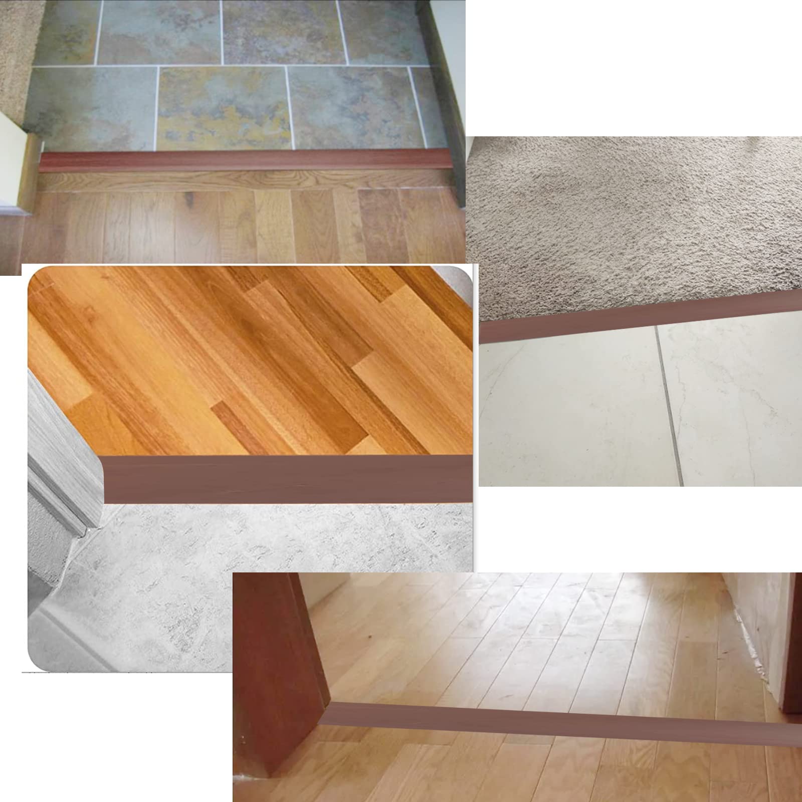 Floor Transition Strip & Self Adhesive Floor Vinyl Floor Edge Trim Laminate Floor Gap Covering Joining Strip (118 Foot)