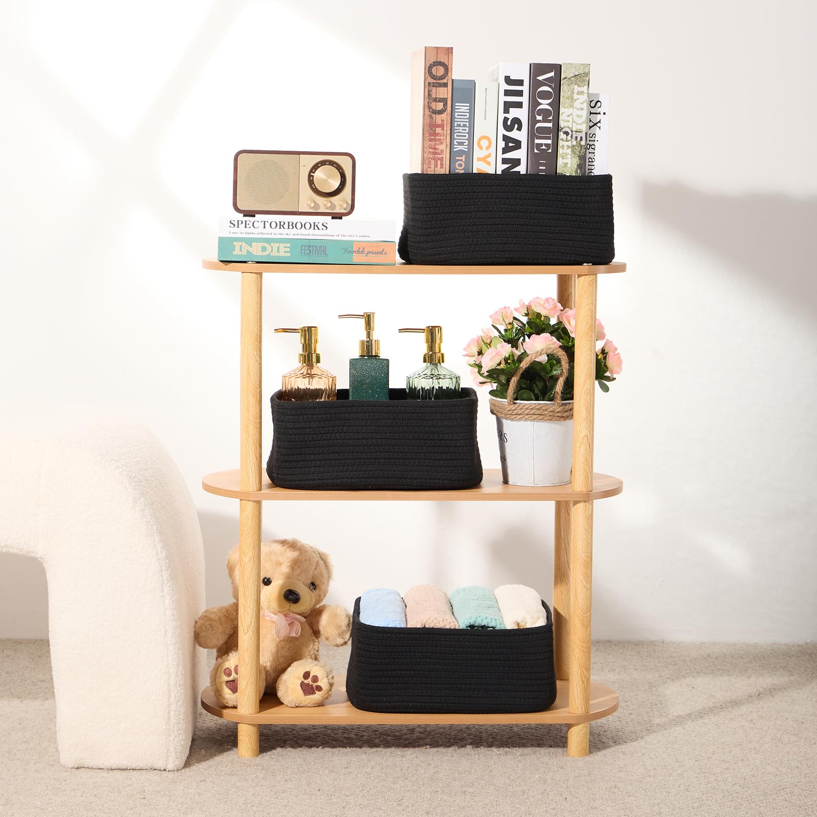 Small Storage Baskets for Organizing (3 Count)