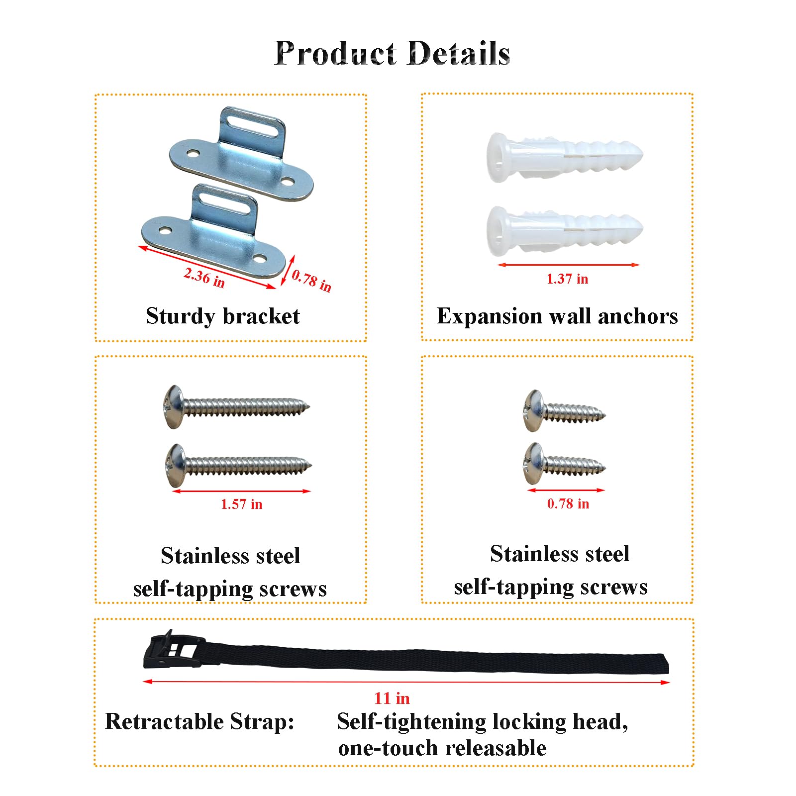 Anti Tip Furniture Anchors (4 Count)
