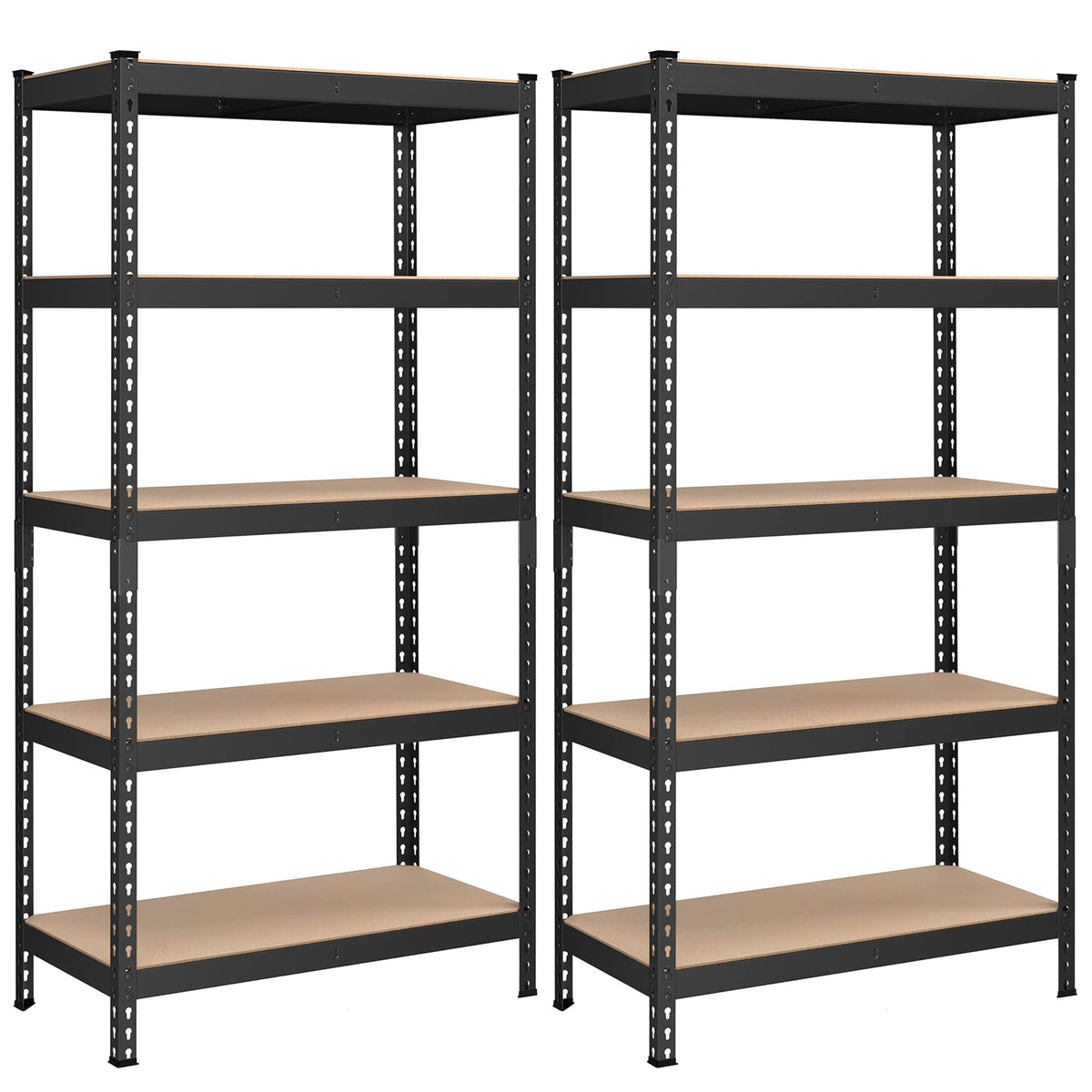 Set of 2 5 Tier Boltless Assembly Storage Shelves (2 Count)