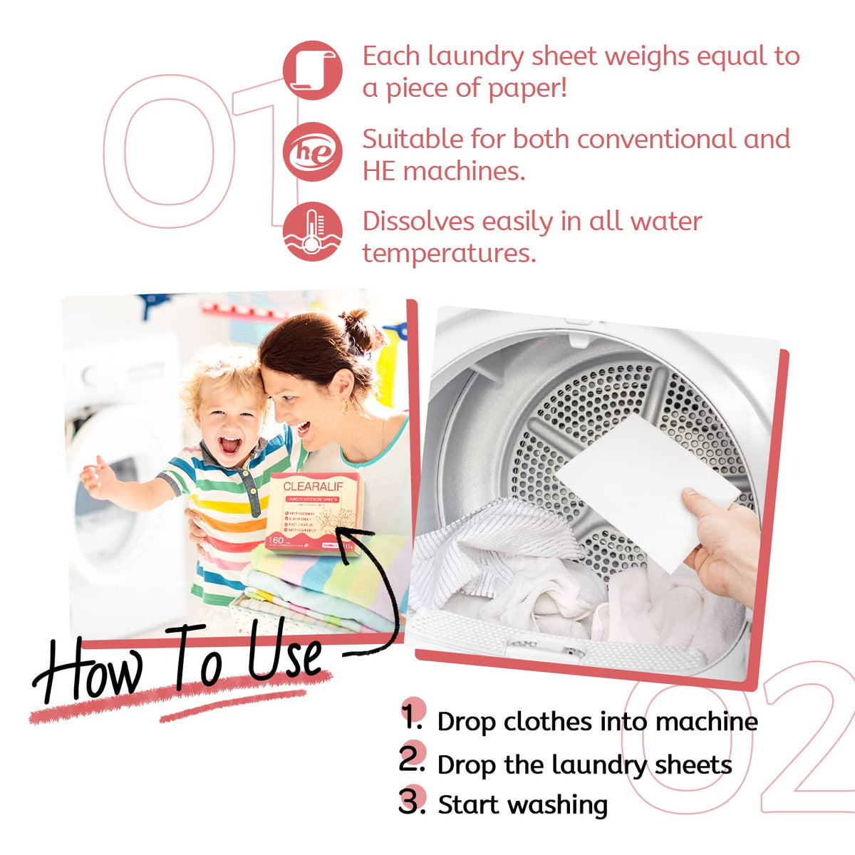 Laundry Detergent Sheets Up to 160 Loads (80 Count)