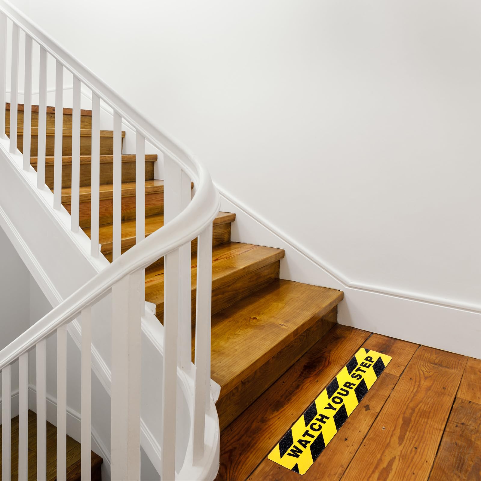 12 Pieces Watch Your Step Floor Stickers Anti Slip Abrasive Safety (12 Count)