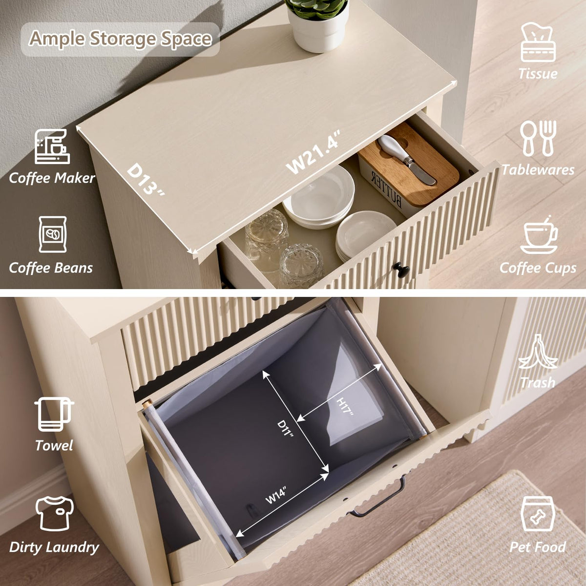 Tilt Out Trash Can Cabinet
