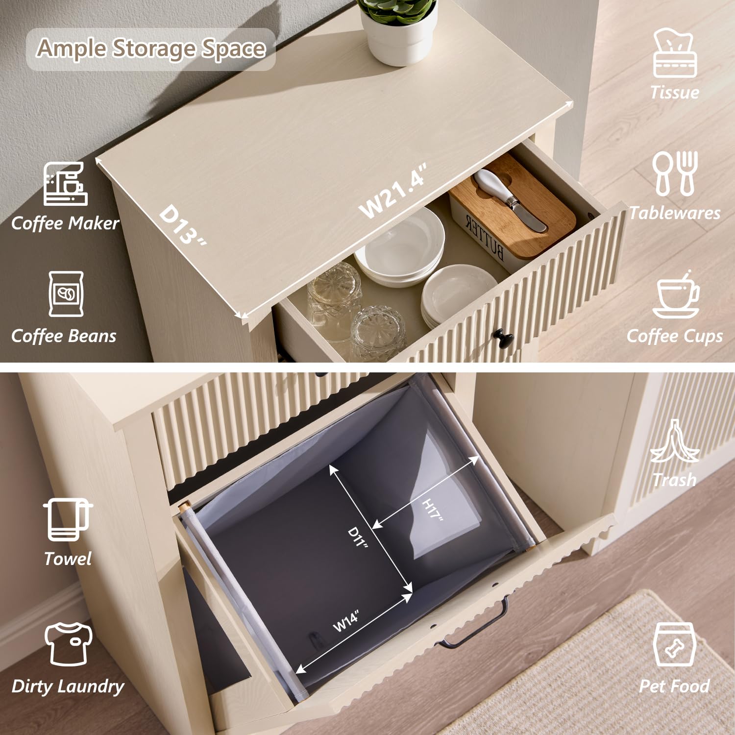 Tilt Out Trash Can Cabinet