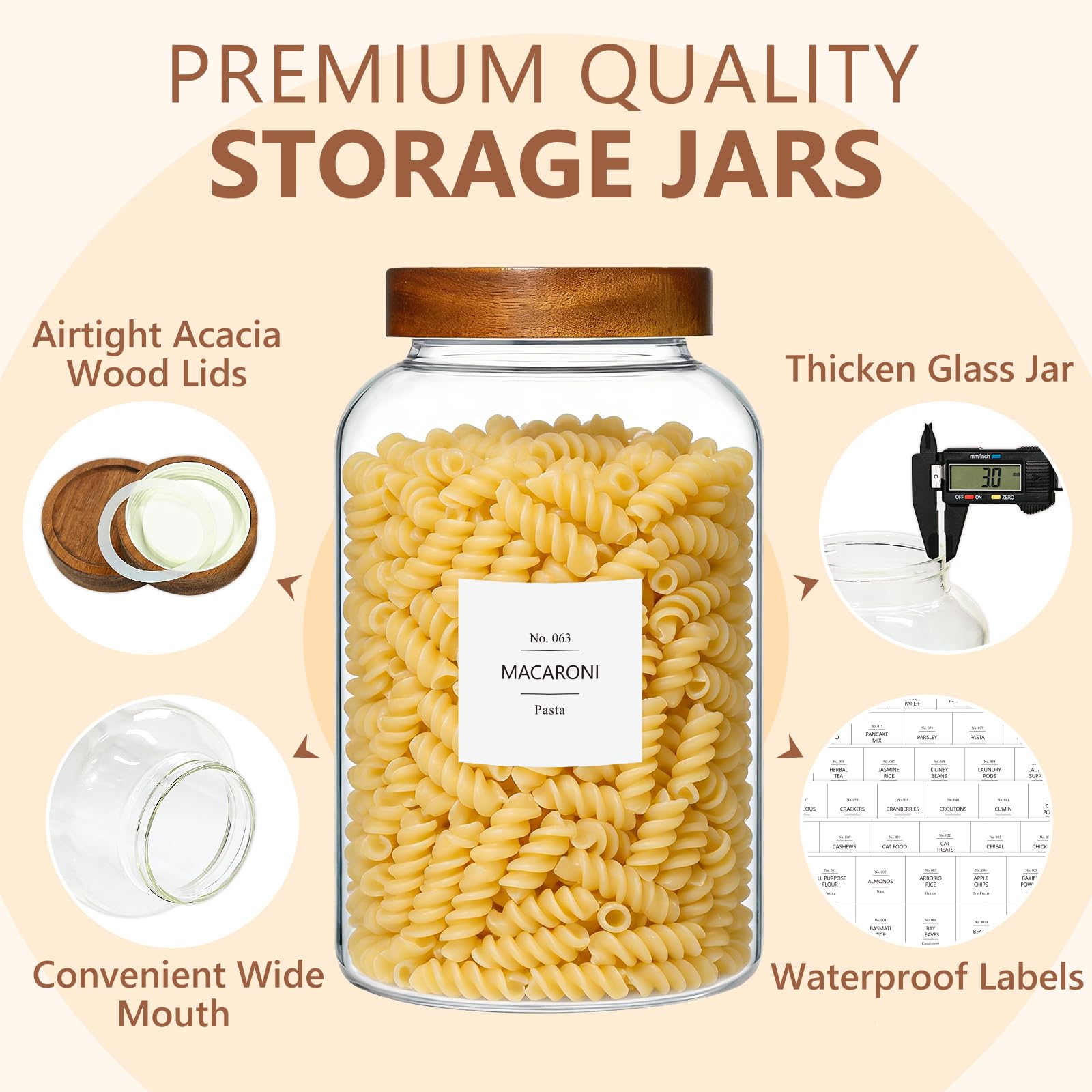 1 Gallon Glass Jars w (2 Count)